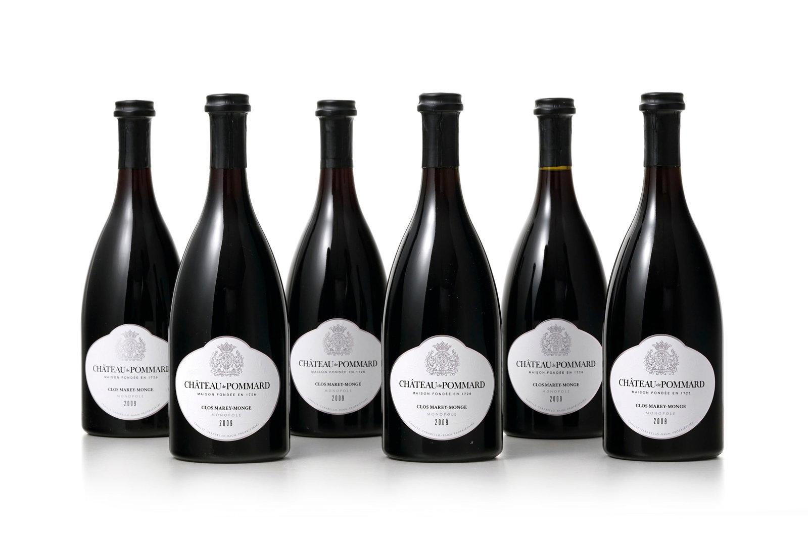 Château de Pommard, Clos Marey-Monge, 2009, côte de Beaune, 6 bts, carton d'origine (1 of 4)