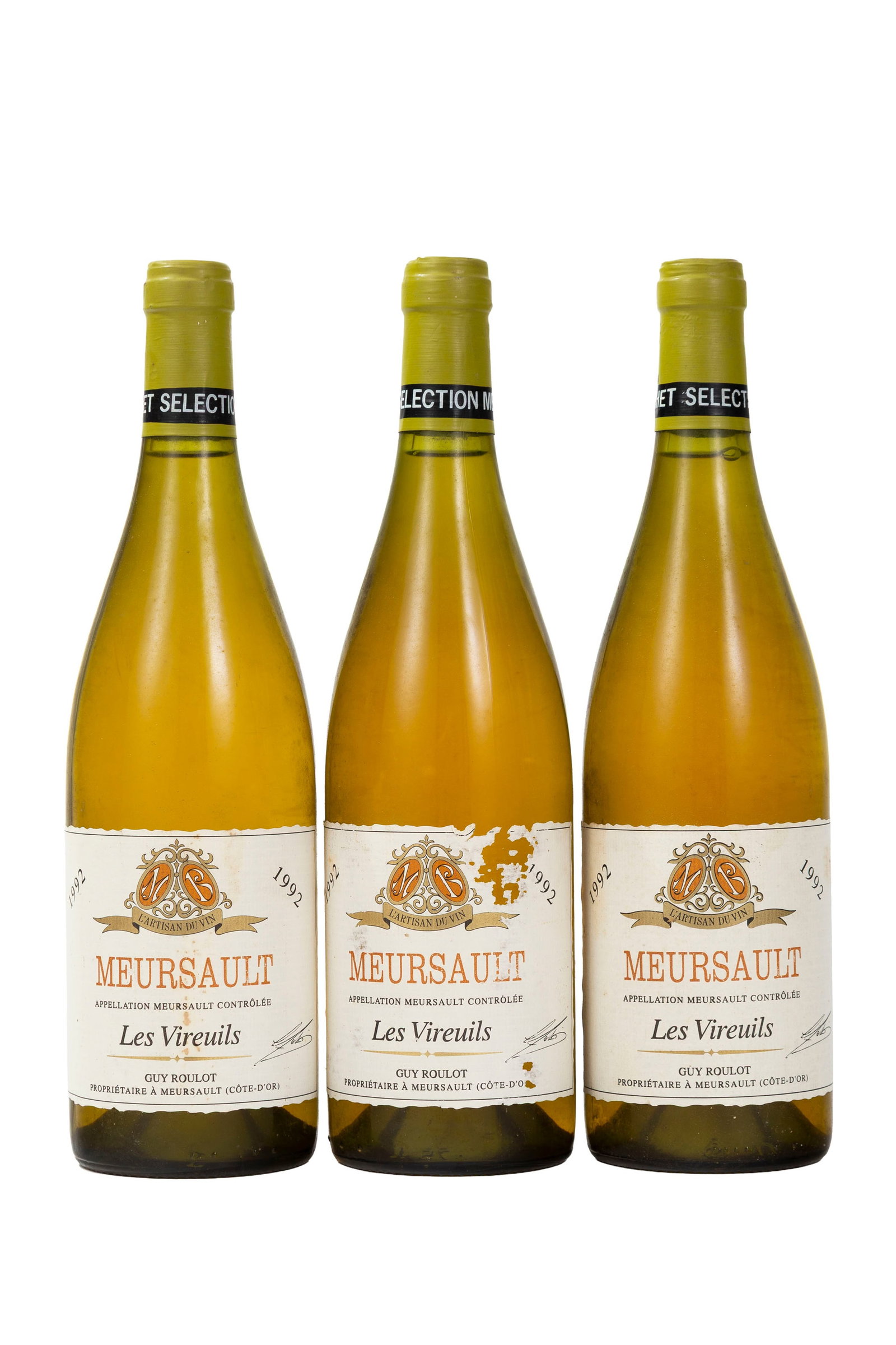 Domaine Guy Roulot, Meursault Les Vireuils, 1992, 3 bts (1 of 1)