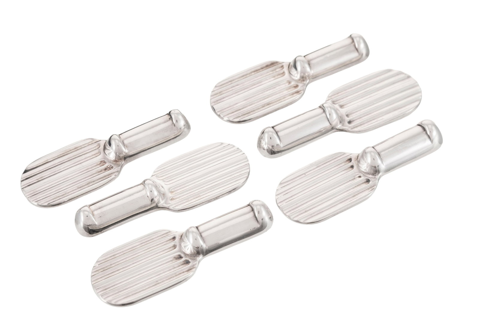 Christofle & Luc Lanel (1893-1965). Suite de 14 porte-couteaux en métal argenté, modè - 2