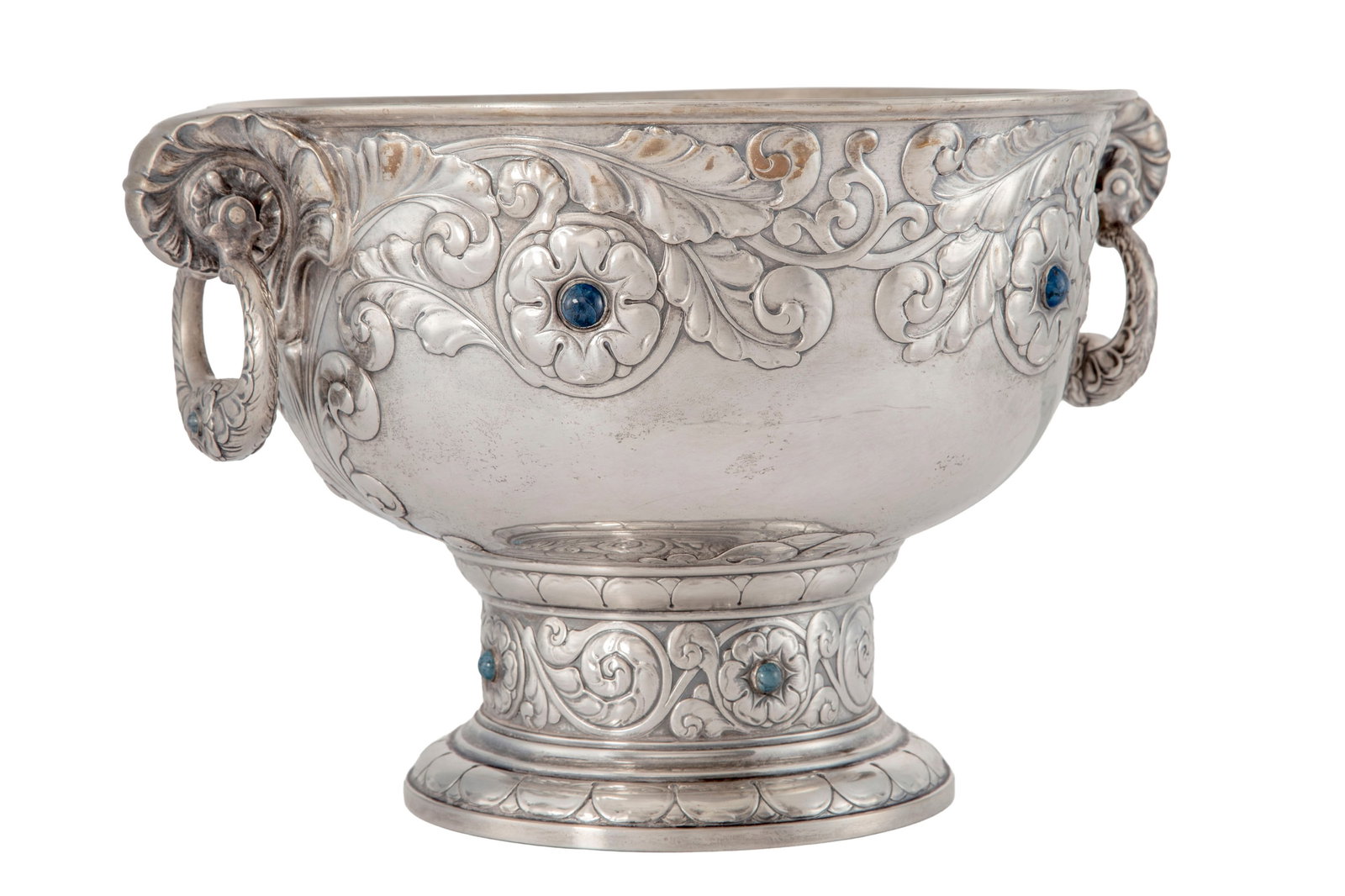 Coupe à anses sur piédouche en argent, par K C Hermann, Copenhague, 1910, à déco - 3
