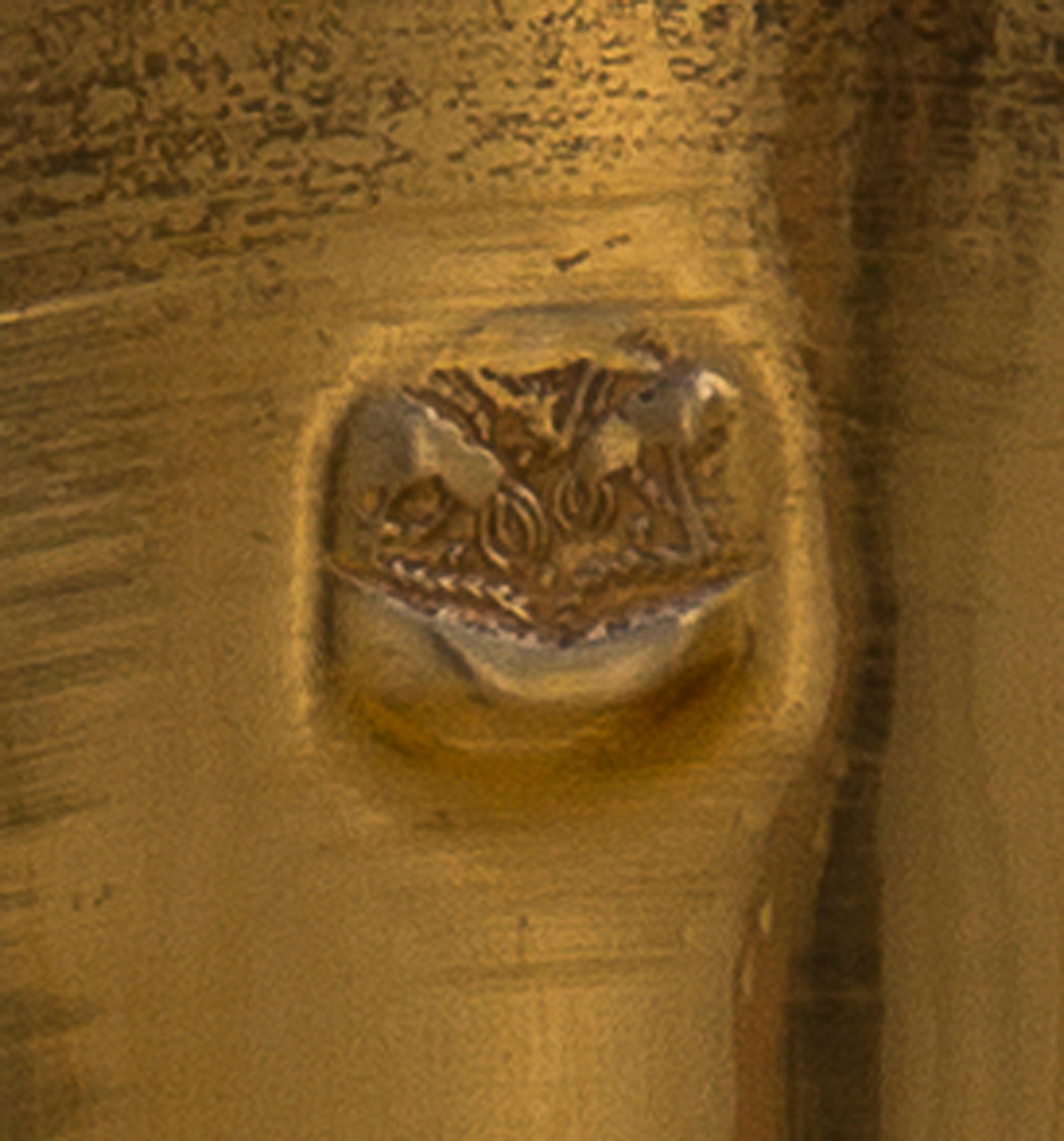 Suite de 6 petits verres à pied en argent et vermeil Minerve 1er titre, à décor guill - 2
