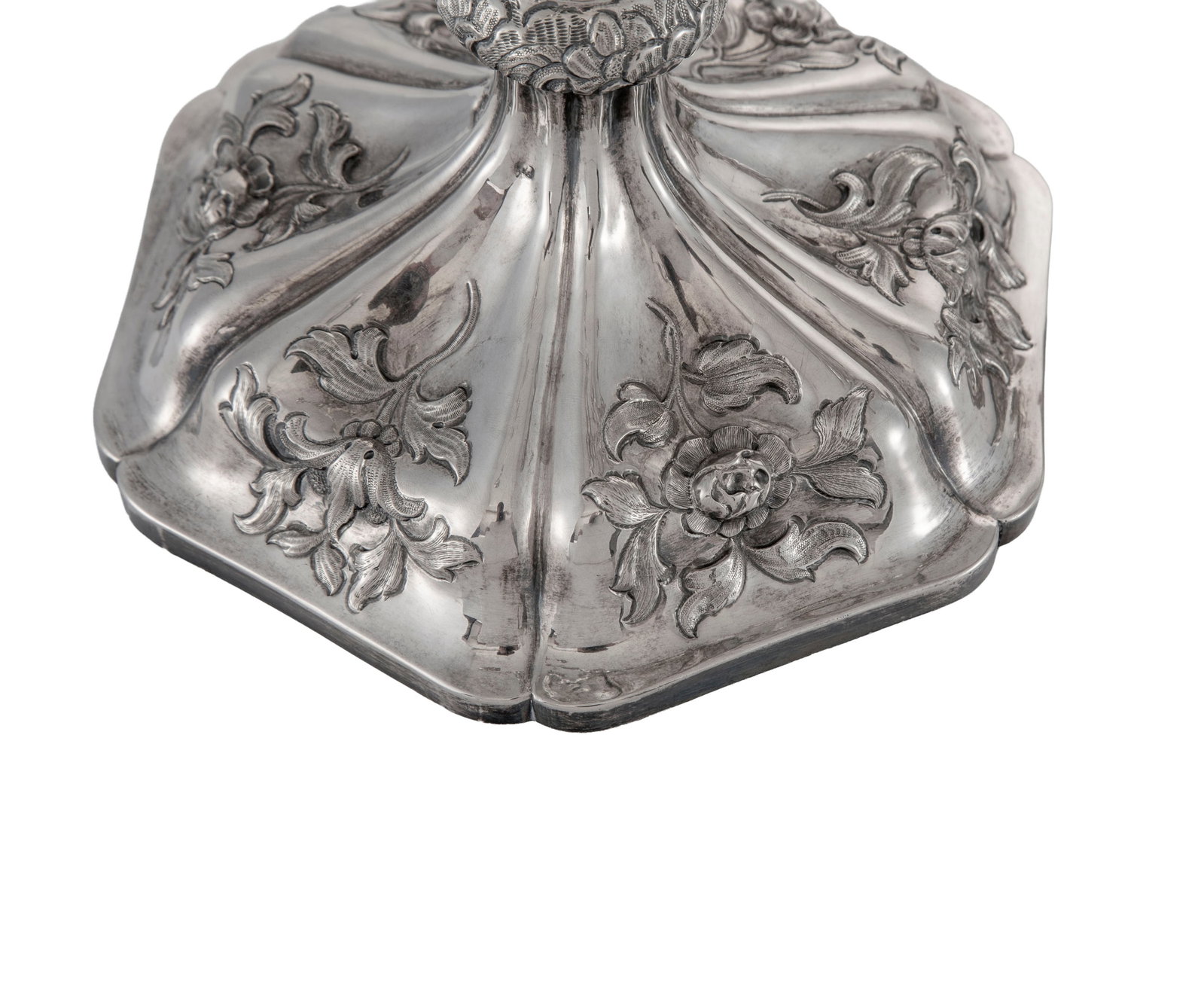 Paire de candélabres à 3 bras de lumière en argent, Vienne, 1834, à décor d - 4