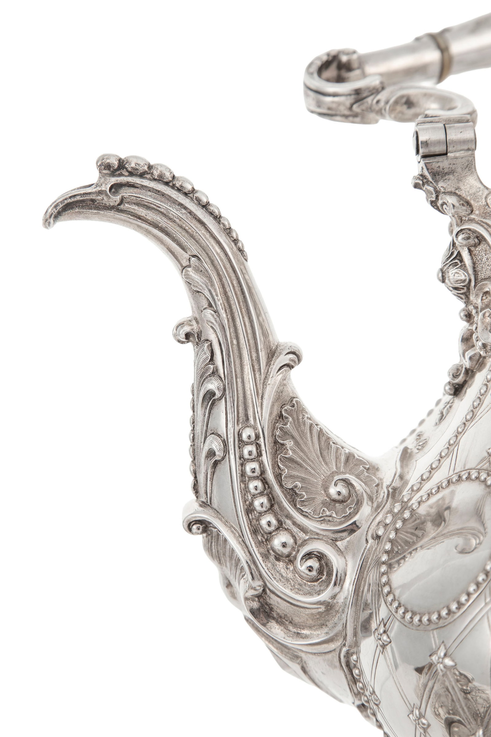 Partie de service à thé d'époque Victorienne en argent, Londres, à riche dé - 2