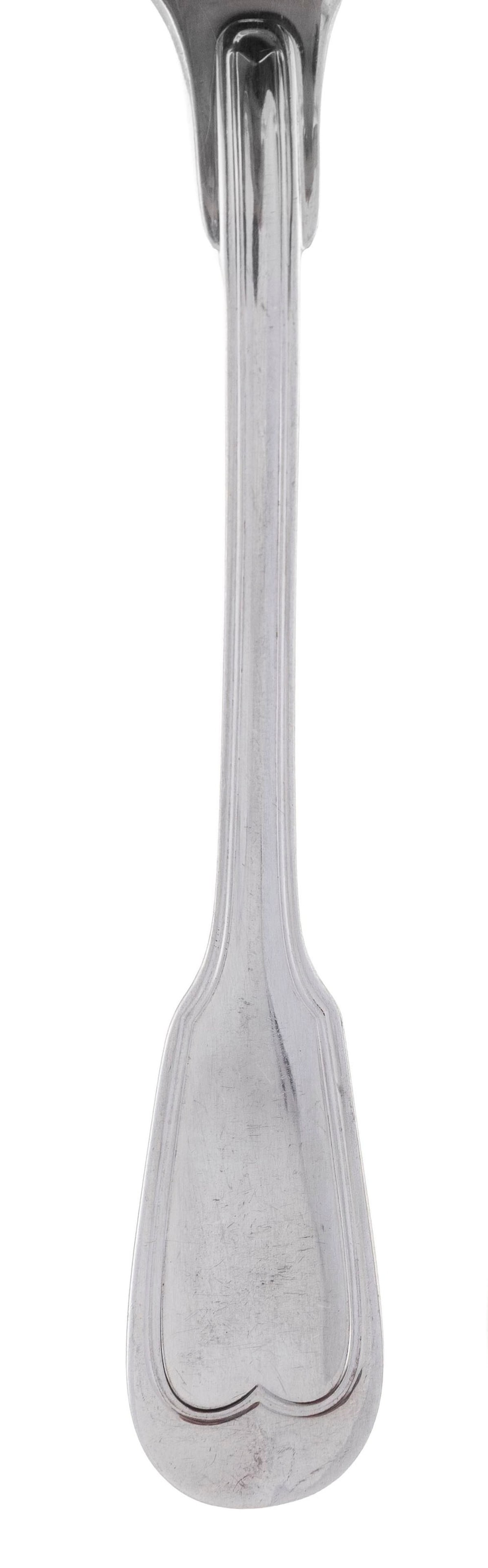 Partie de ménagère en métal argenté, France, XXe s., modèle Filets, compren - 2
