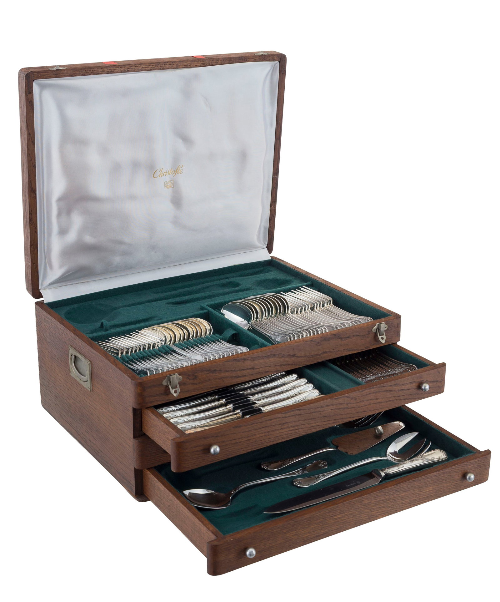 Christofle. Ménagère en métal argenté, modèle Marly, comprenant 140 piè - 5