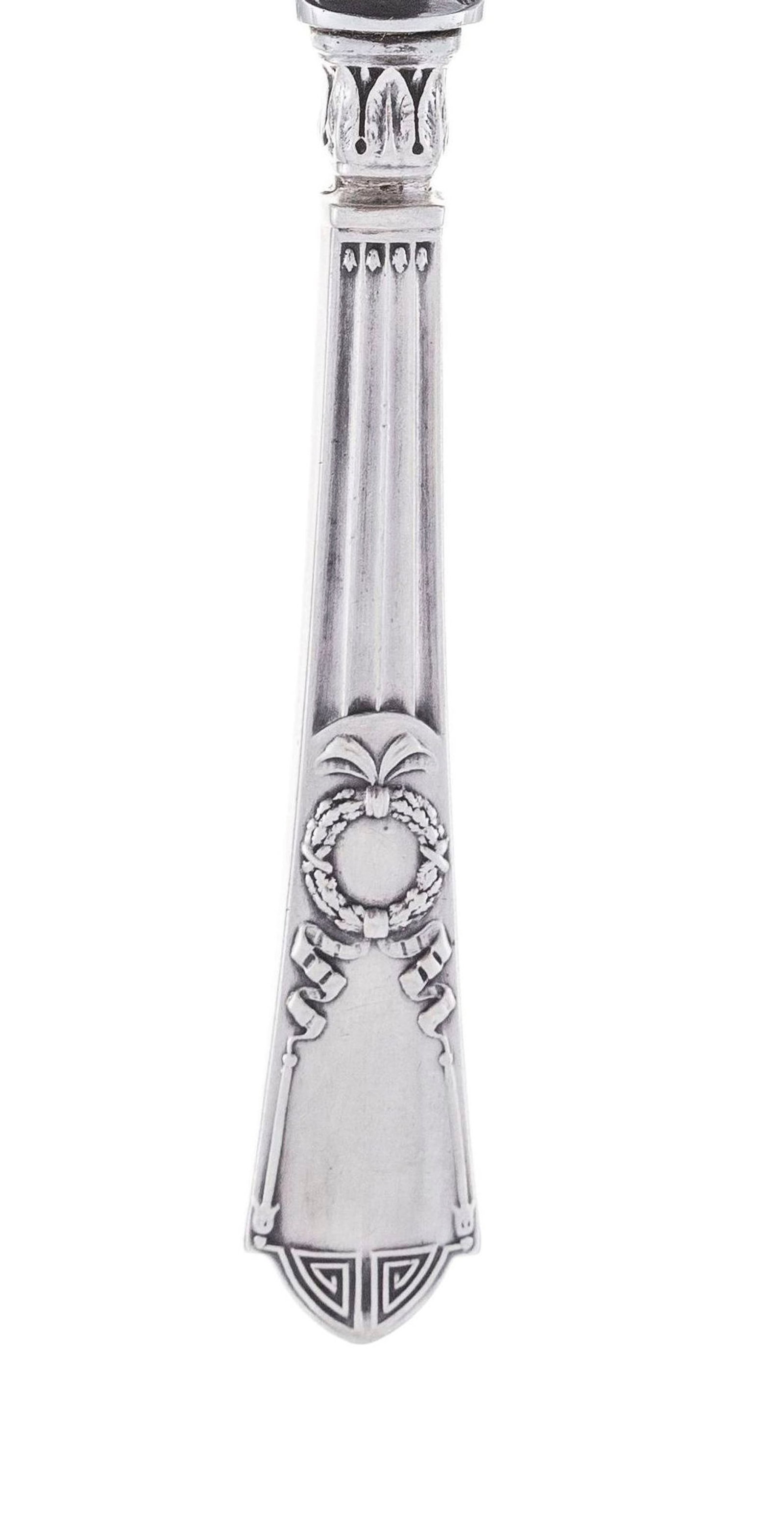 Jezler. Partie de ménagère en argent 800, modèle Empire, comprenant 90 pièces: 6 - 2