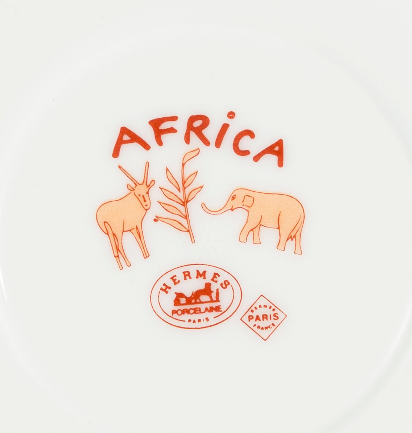 HERMÈS. Service à dessert en porcelaine, Paris, XXe s., modèle Africa, comprenant 36  - 2