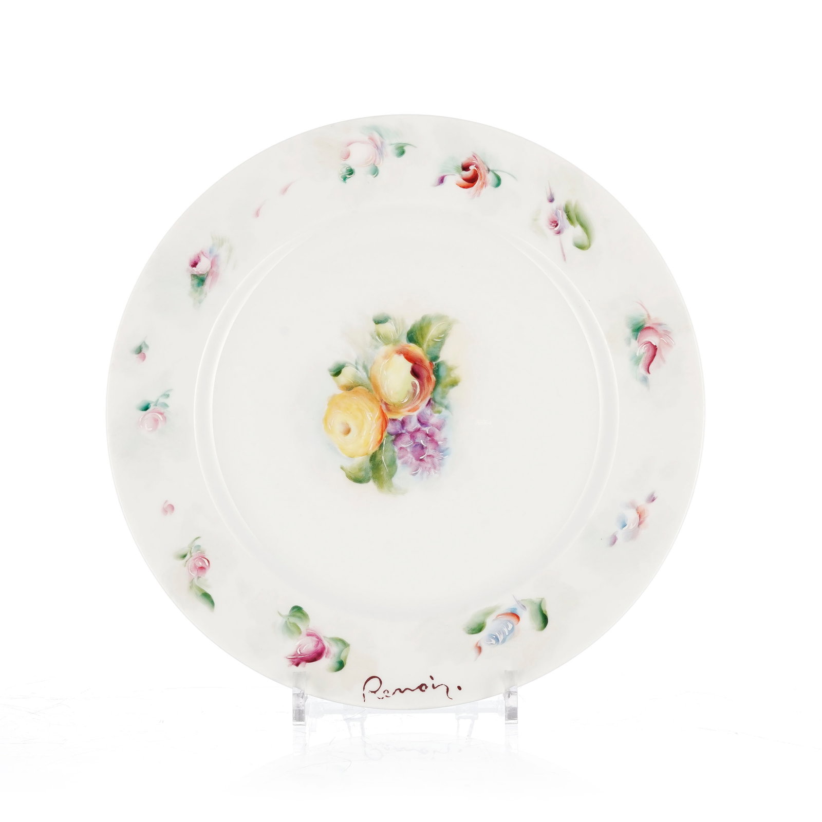 Limoges. Suite de 12 assiettes en porcelaine, Gilles Boyer, à décor d'après Renoir, G - 2