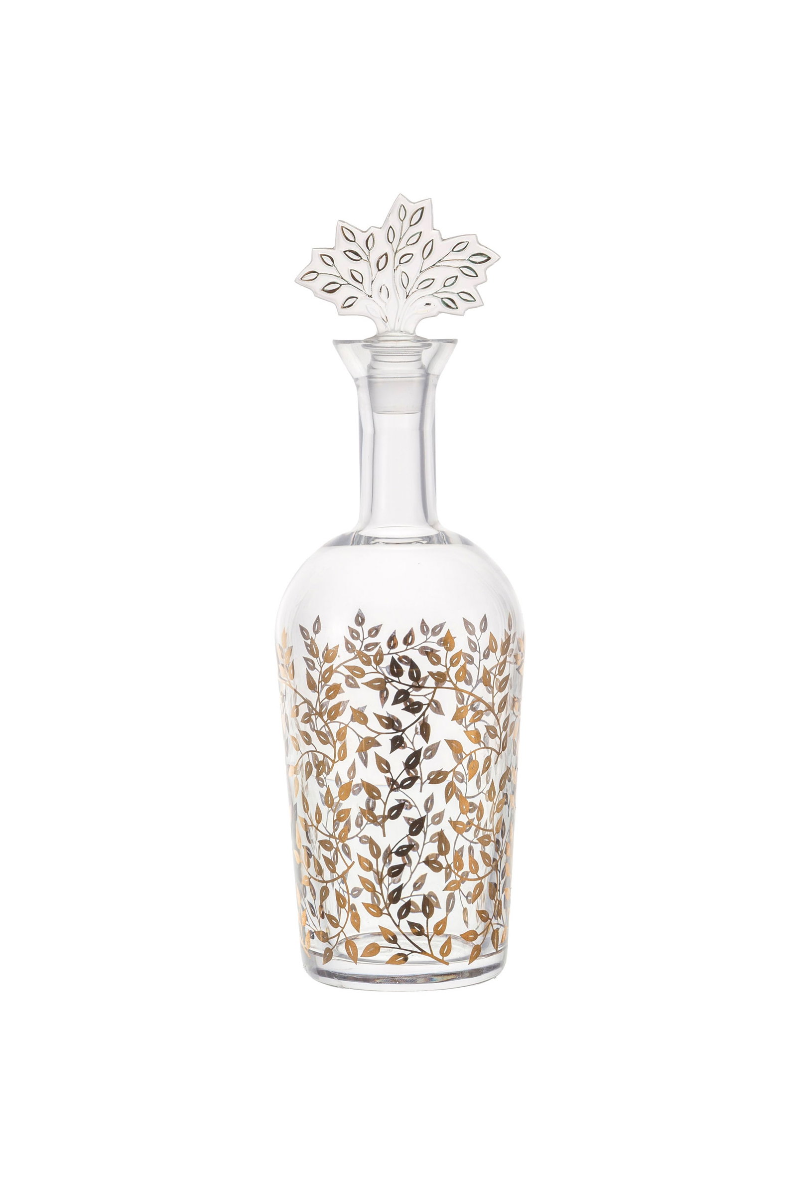 Lalique France. Carafe en cristal soufflé-moulé, modèle Feuillage Liane, signature &#: Lalique France. Carafe en cristal soufflé-moulé, modèle Feuillage Liane, signature à la pointe, h. 32,5 cm