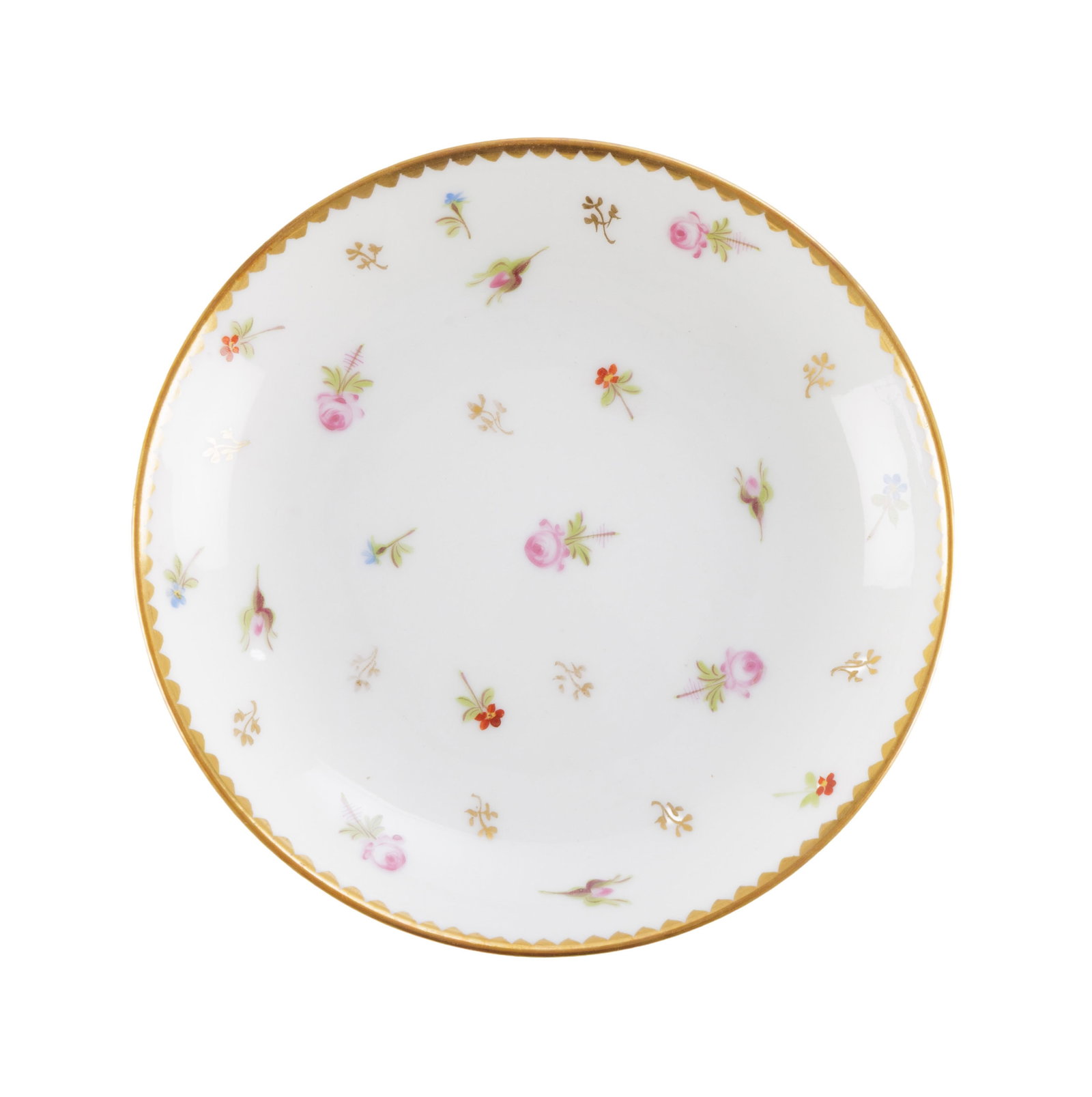 Nyon. Ensemble de 7 bols à thé et soucoupes et assiette en porcelaine, période Dortu  - 4