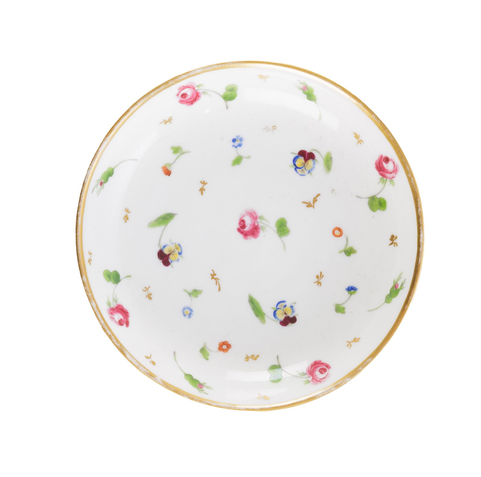 Nyon. Ensemble de 7 bols à thé et soucoupes et assiette en porcelaine, période Dortu  - 5