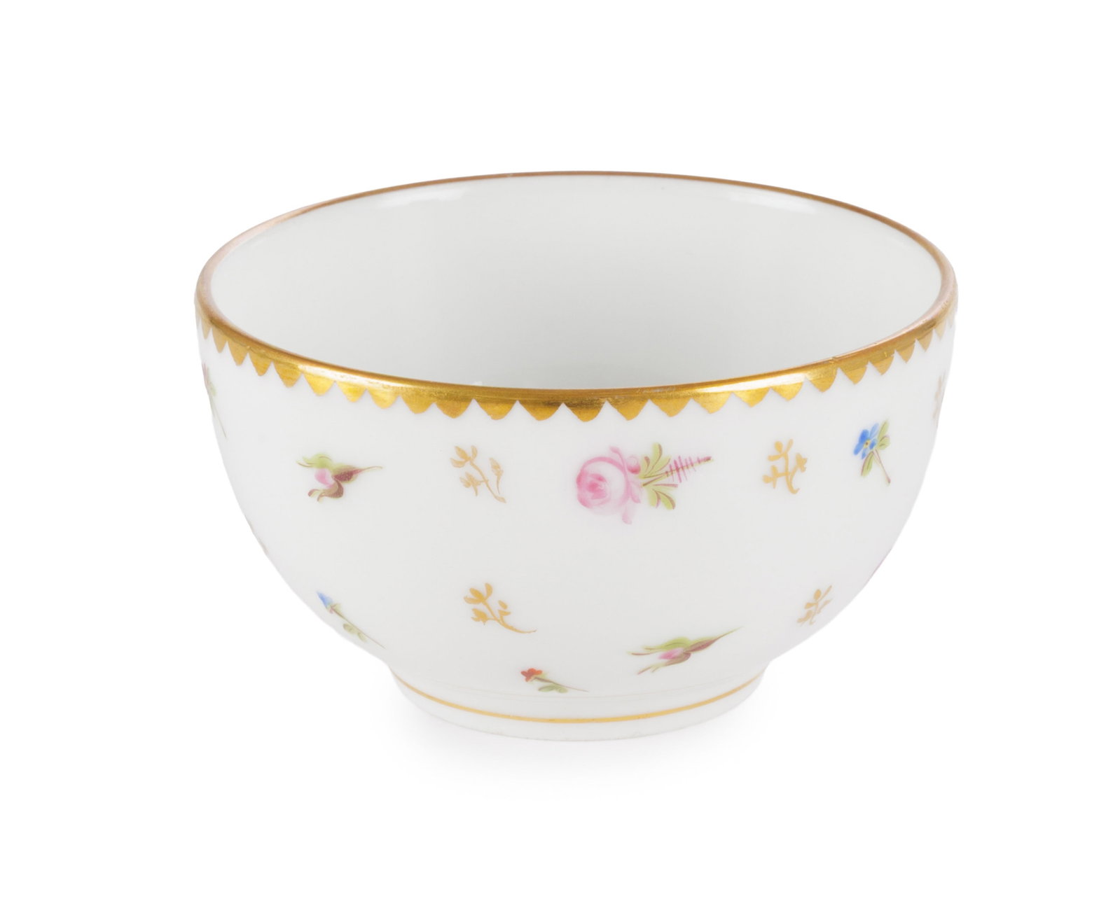 Nyon. Ensemble de 7 bols à thé et soucoupes et assiette en porcelaine, période Dortu  - 7