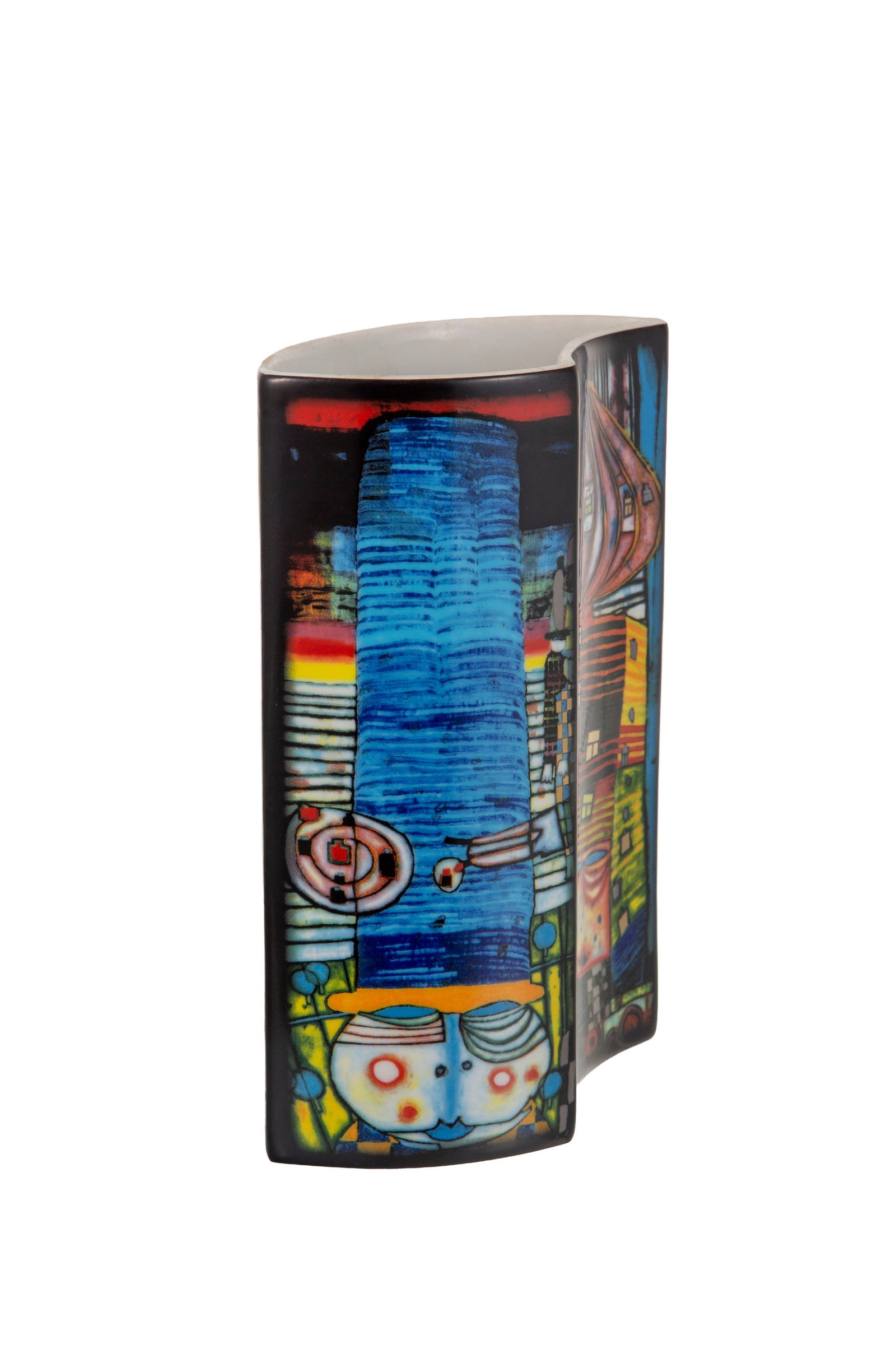 Vase en porcelaine Friedrich Hundertwasser, Bradford Editions exklusiv, à décor imprim - 2
