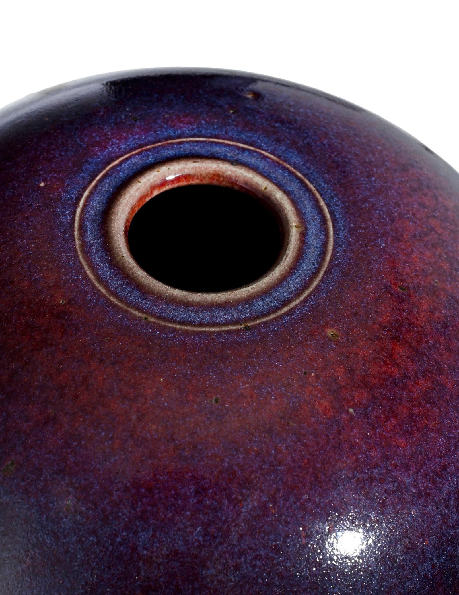 Chapallaz (1921-2016). Grand vase boule en grès émaillé, à glaçure mouchet& - 3