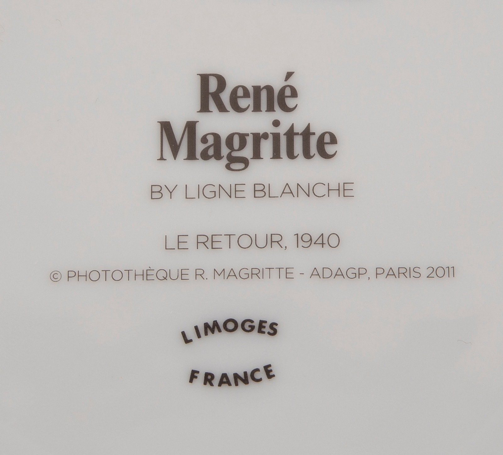 Assiette en porcelaine de Limoges, Ligne Blanche éditeur, à décor d'après Ren - 2