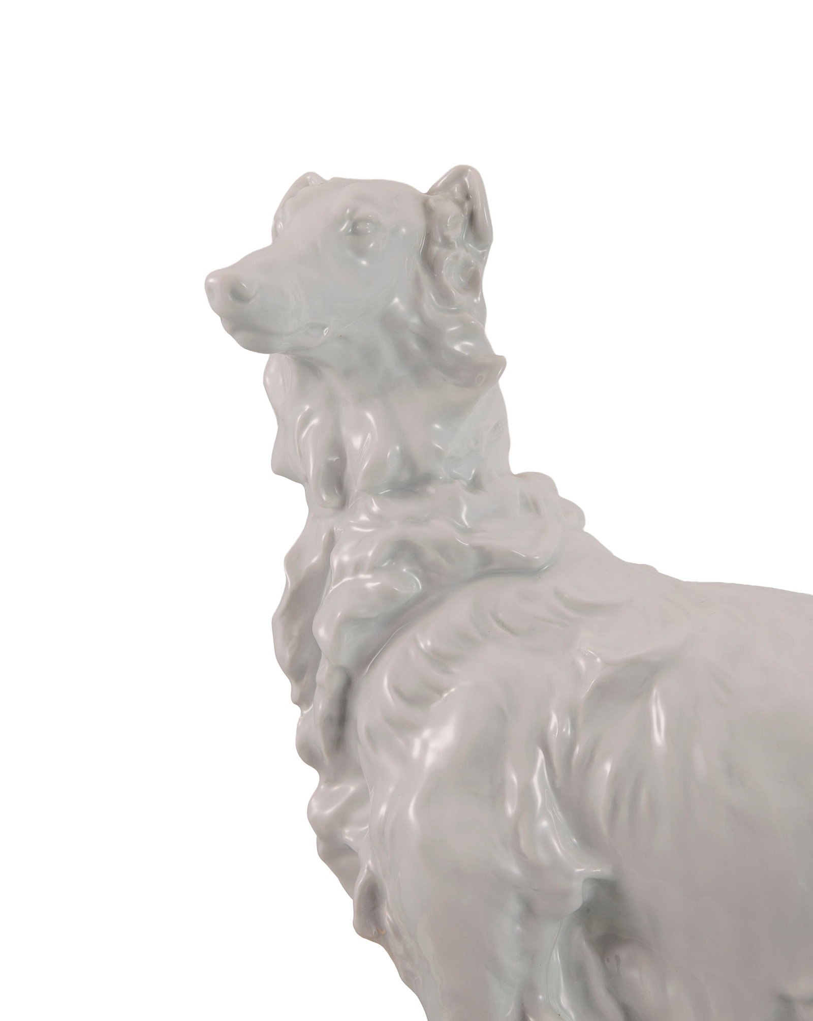 Herend. Grande sculpture de barzoï en porcelaine, XXe s., modèle de György II Vastagh - 2
