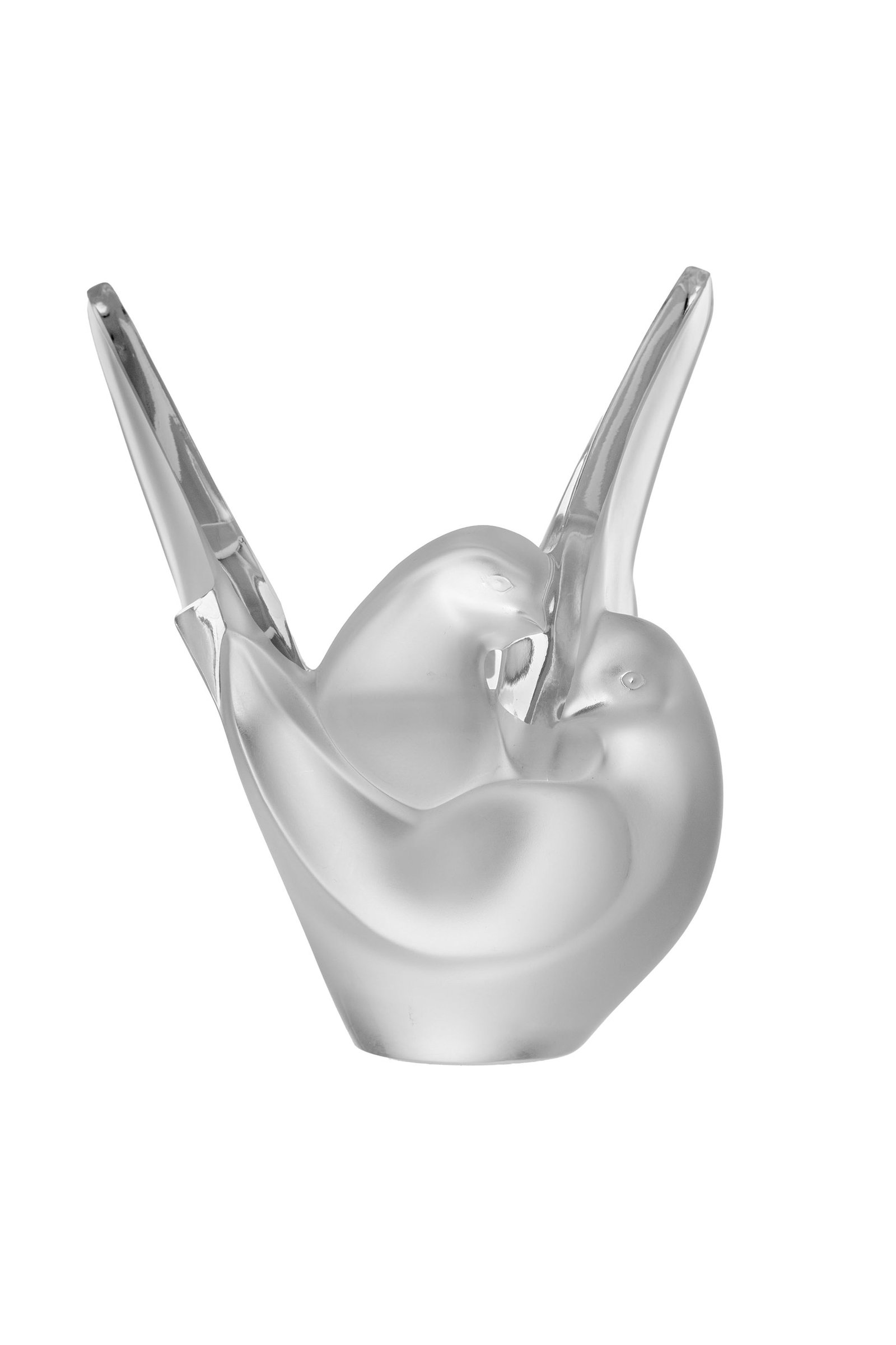 Lalique France. Vase en verre moulé-pressé, modèle Sylvie, signé, h. 20,5 cm (1 of 1)