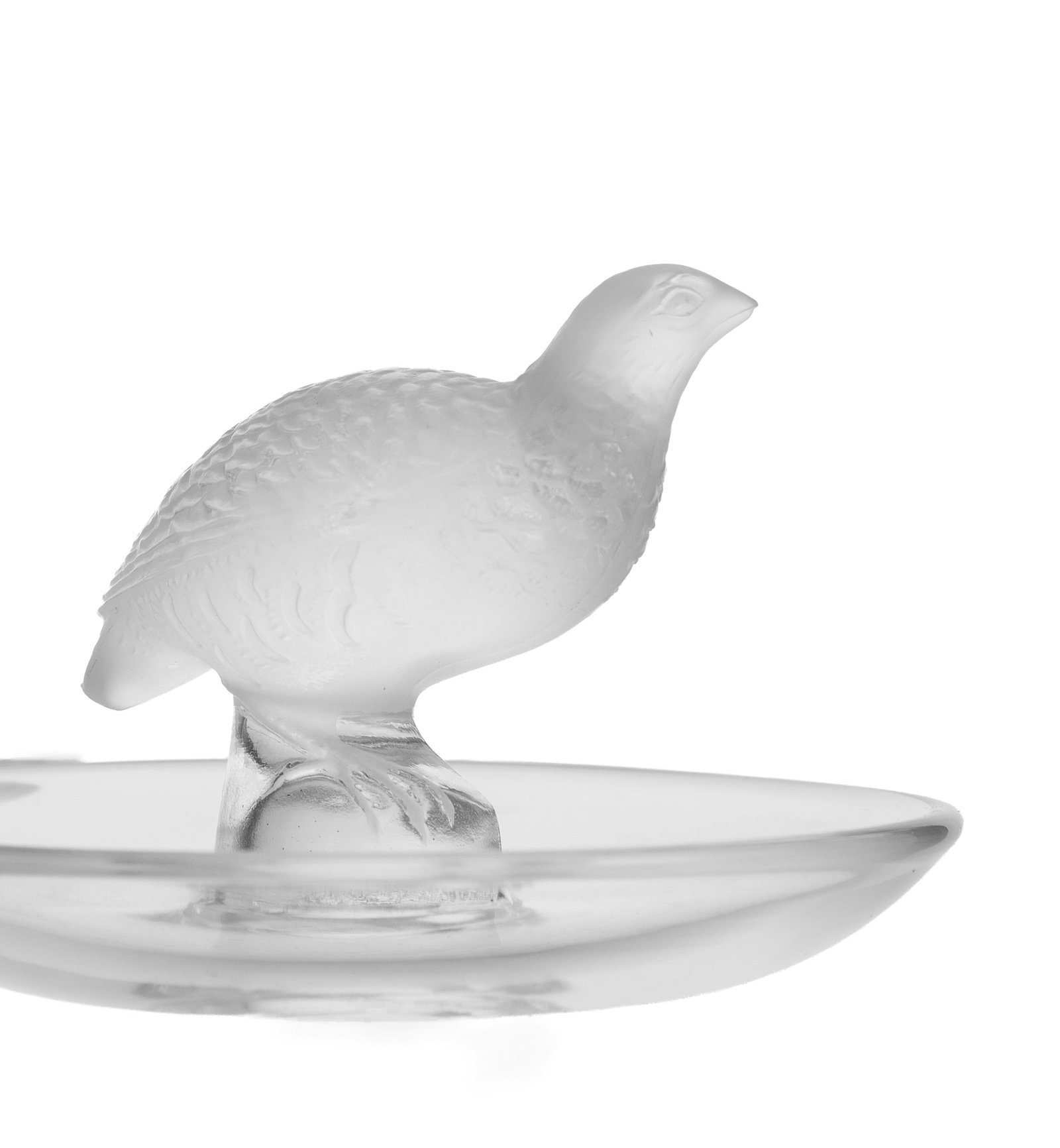 Lalique France. Ensemble de 5 baguiers en verre moulé-pressé en partie satiné, à - 3