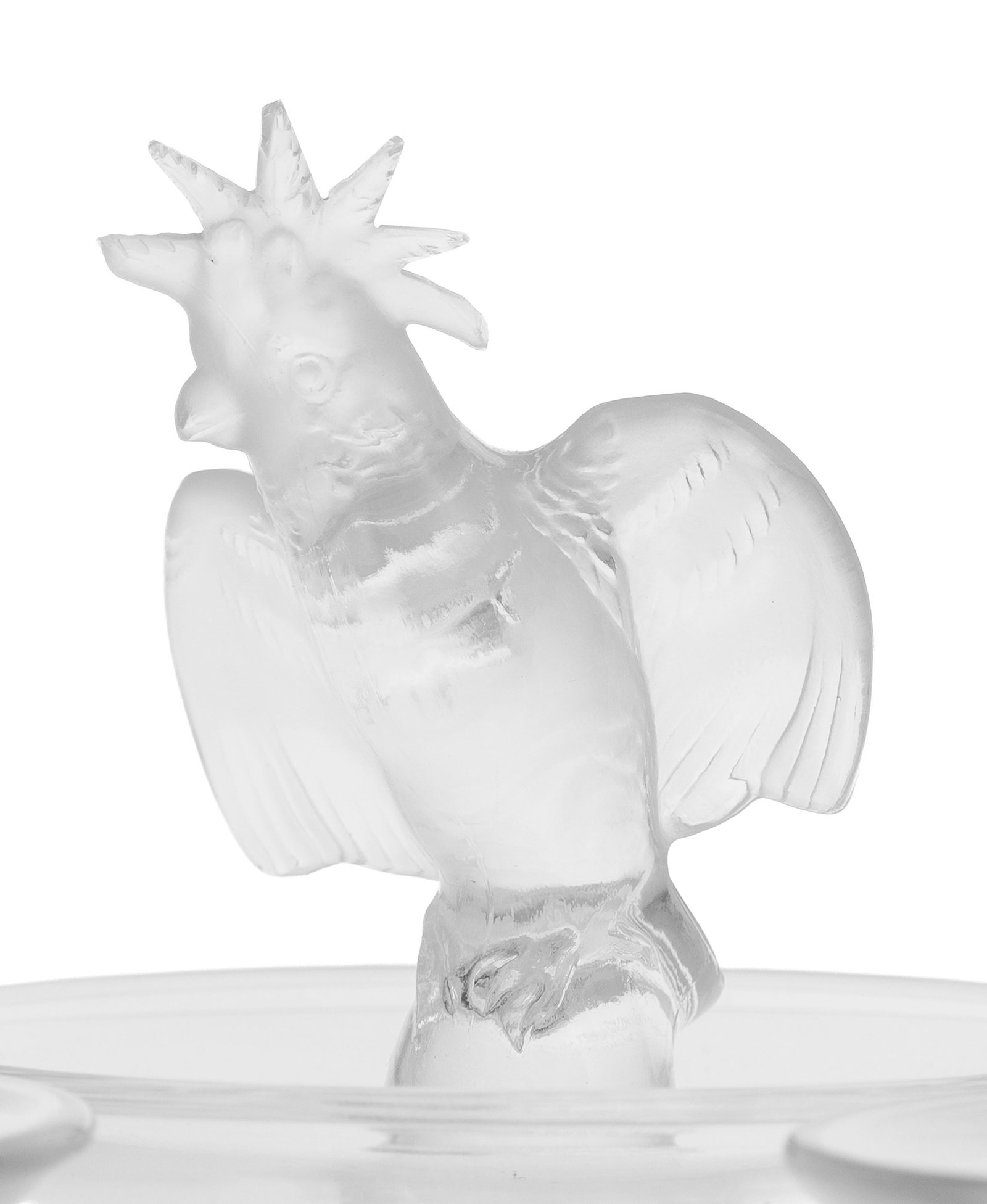 Lalique France. Ensemble de 5 baguiers en verre moulé-pressé en partie satiné, à - 4