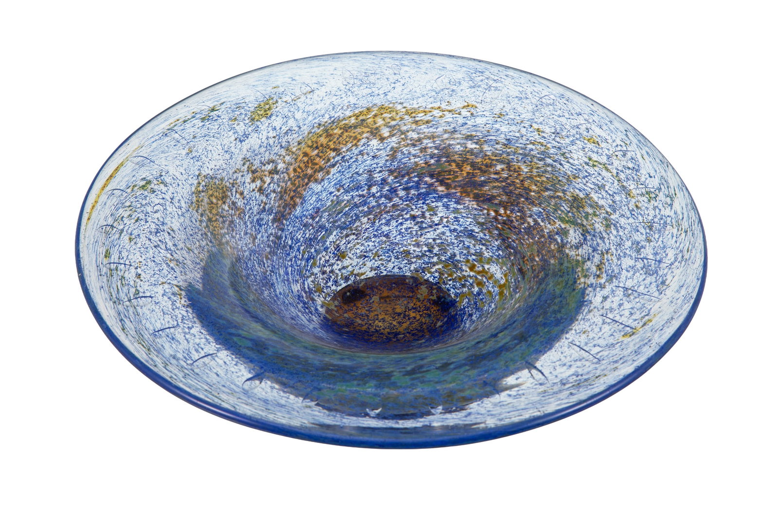 Paul Nicolas (1875-1952). Coupe sur talon en verre, Nancy, circa 1930, à décor abstrait mo - 2