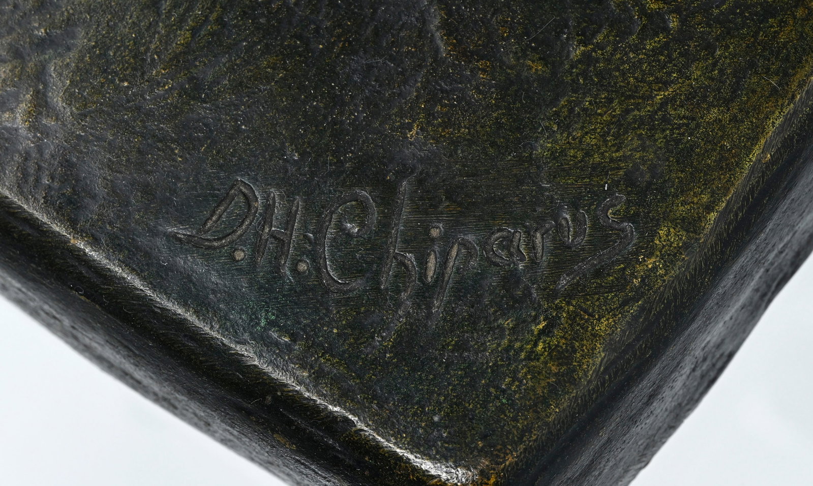 Demeter Chiparus (1886-1947), "Le lanceur de javelot", bronze à patine verte, signé sur la - 6