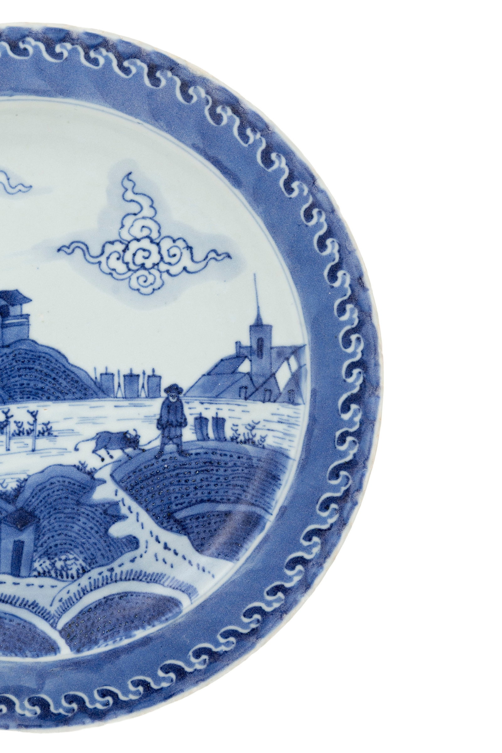 Assiette et plat en porcelaine, Chine, ca 1690, provenant du "Vung Tau Cargo", décor en bleu de - 5