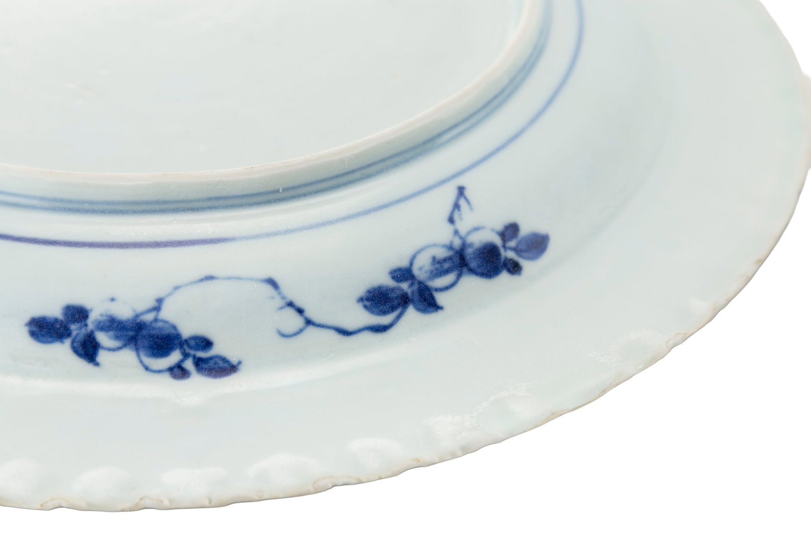 Assiette et plat en porcelaine, Chine, ca 1690, provenant du "Vung Tau Cargo", décor en bleu de - 8