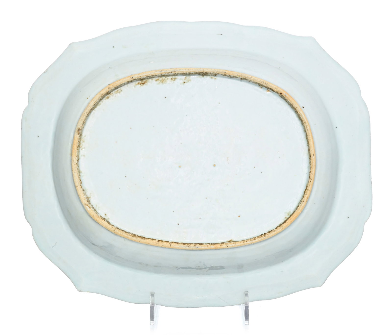 Présentoir creux polylobé en porcelaine, Chine, dynastie Qing, décor en bleu de fleur - 2