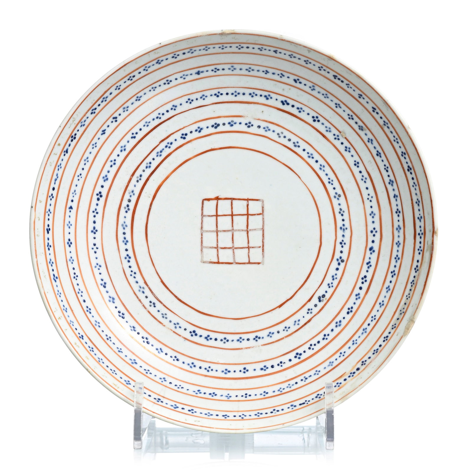 Bol talismanique en porcelaine pour le marché islamique, Chine, XVIIIe s., décor central d (1 of 3)