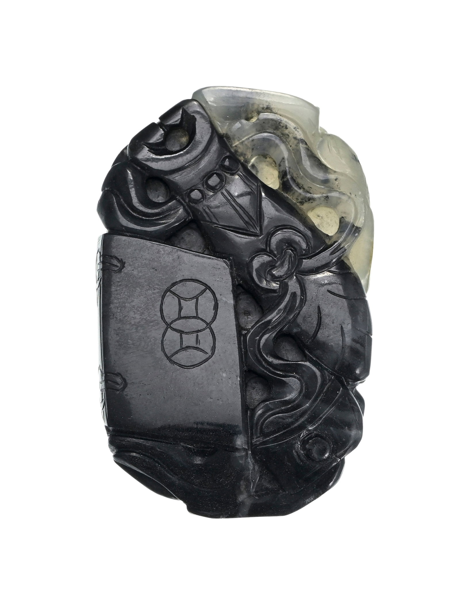 Sculpture en jade sombre formée de multiples objets accolés, Chine, l. 5 cm Provena - 2