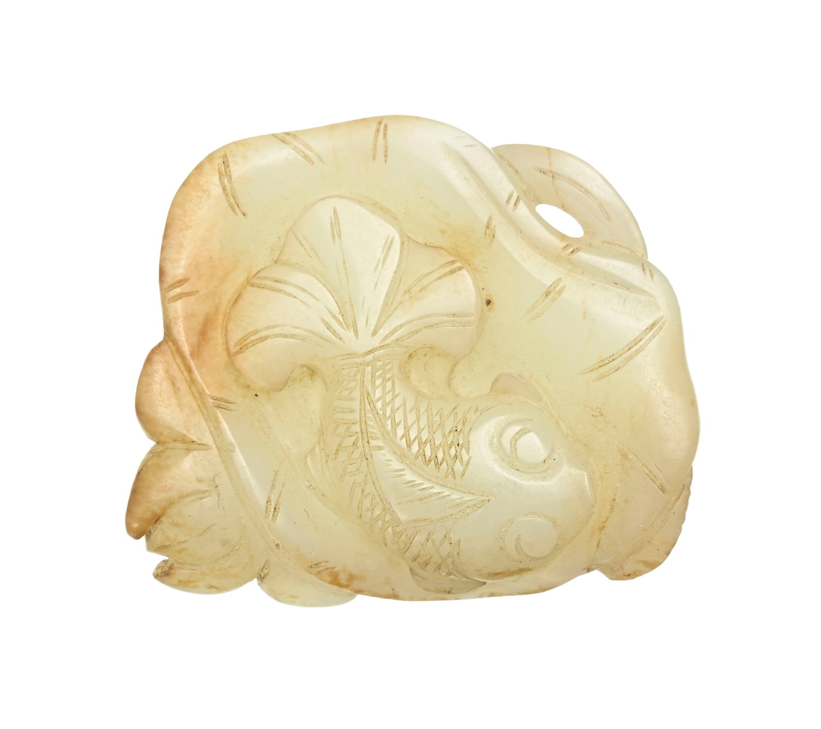 Amphibiens et crustacés, ensemble de 5 sculptures en jade, Chine, comprenant: 2 crabes dont un  - 3