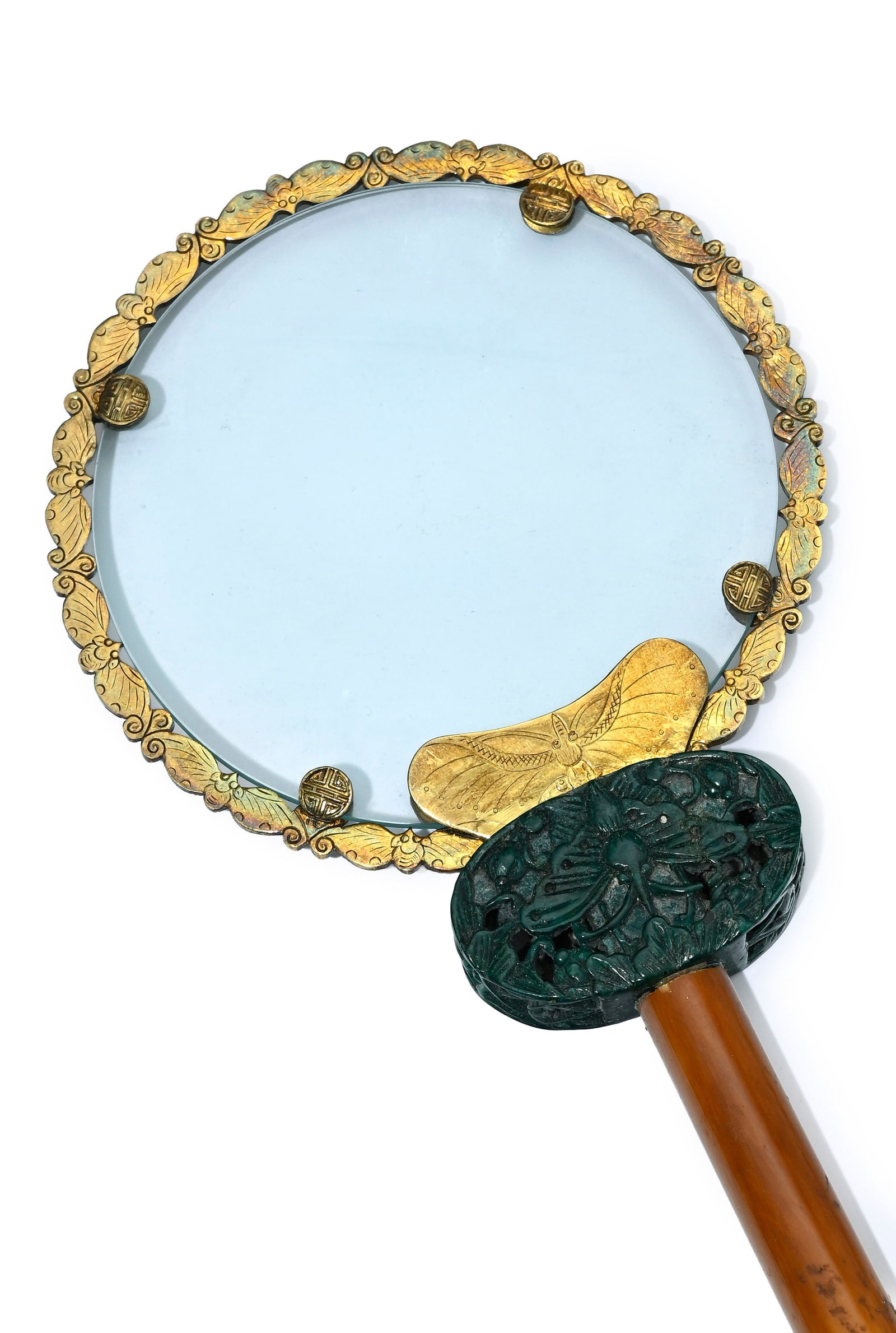 Ensemble de 3 loupes, Chine, moderne, monture en argent décoré de chauve-souris et de cara - 2