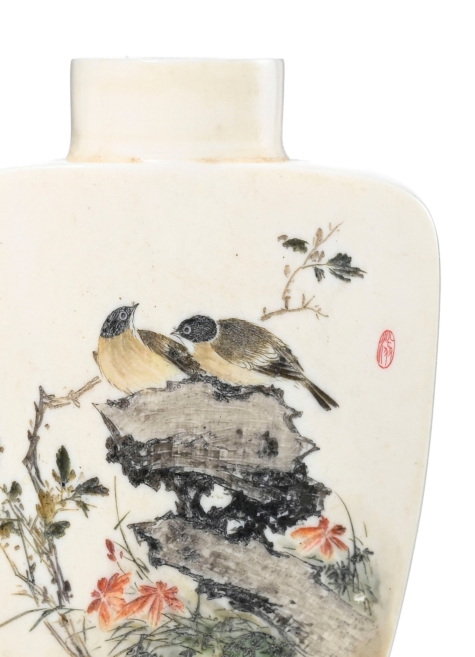 Ensemble de 4 flacons à priser en ivoire avec rehauts de polychromie, Chine, première moit - 5