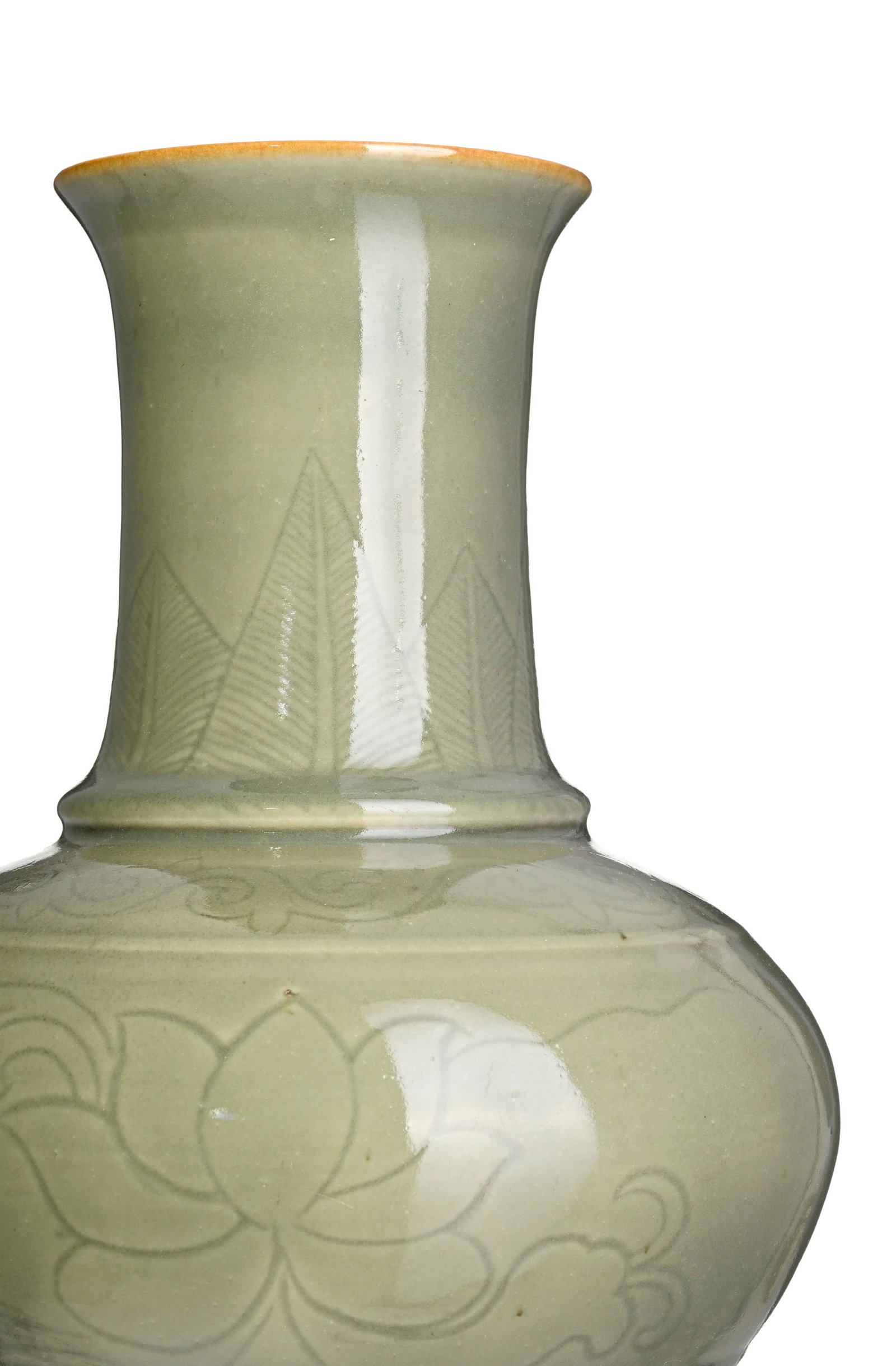 Vase en céramique à glaçure céladon Longquan, Chine, dynastie Qing, décor i - 2