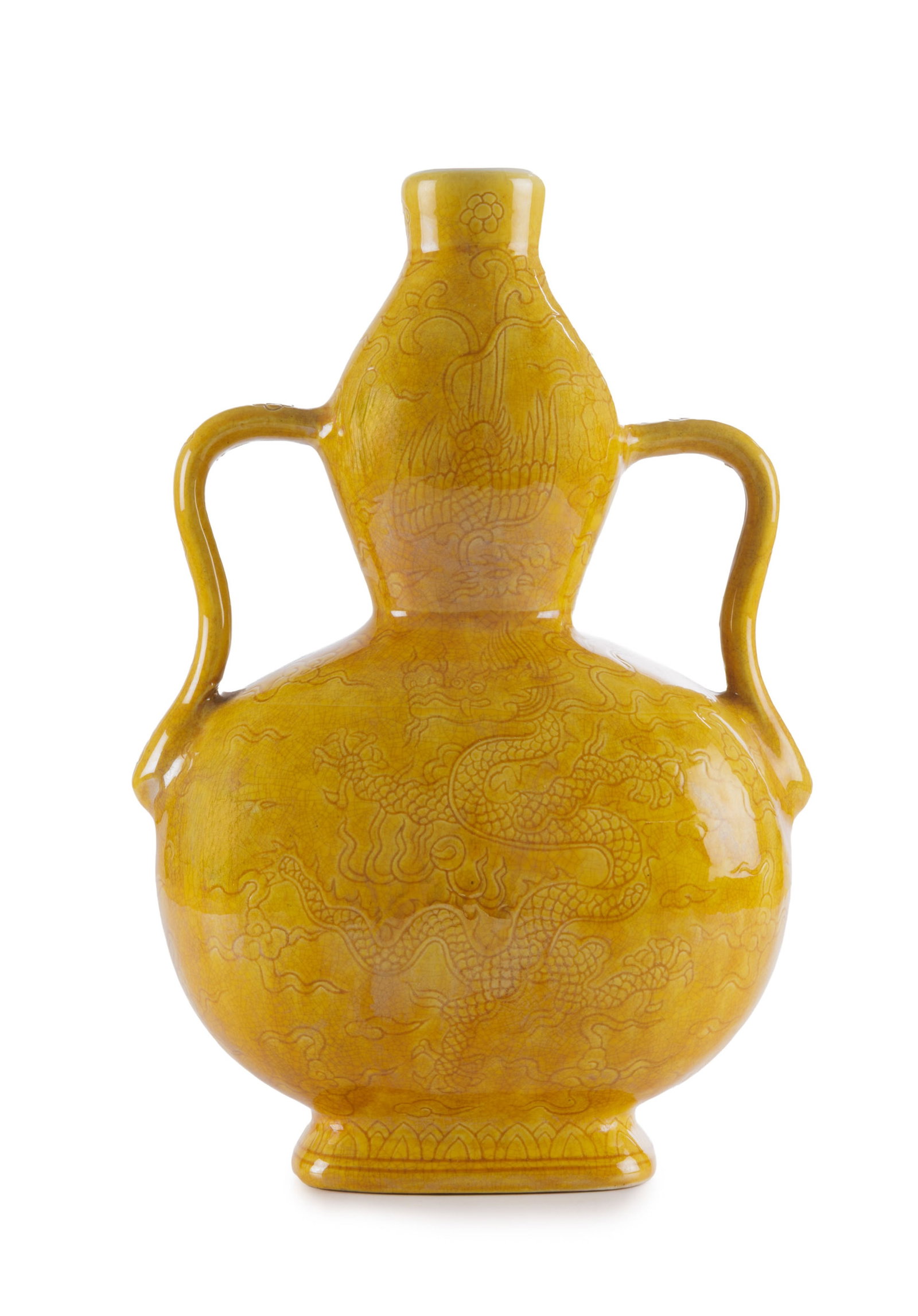 Ensemble de 3 vases en porcelaine à glaçure monochrome, Chine, XXe s.: 1 à glaçu - 4