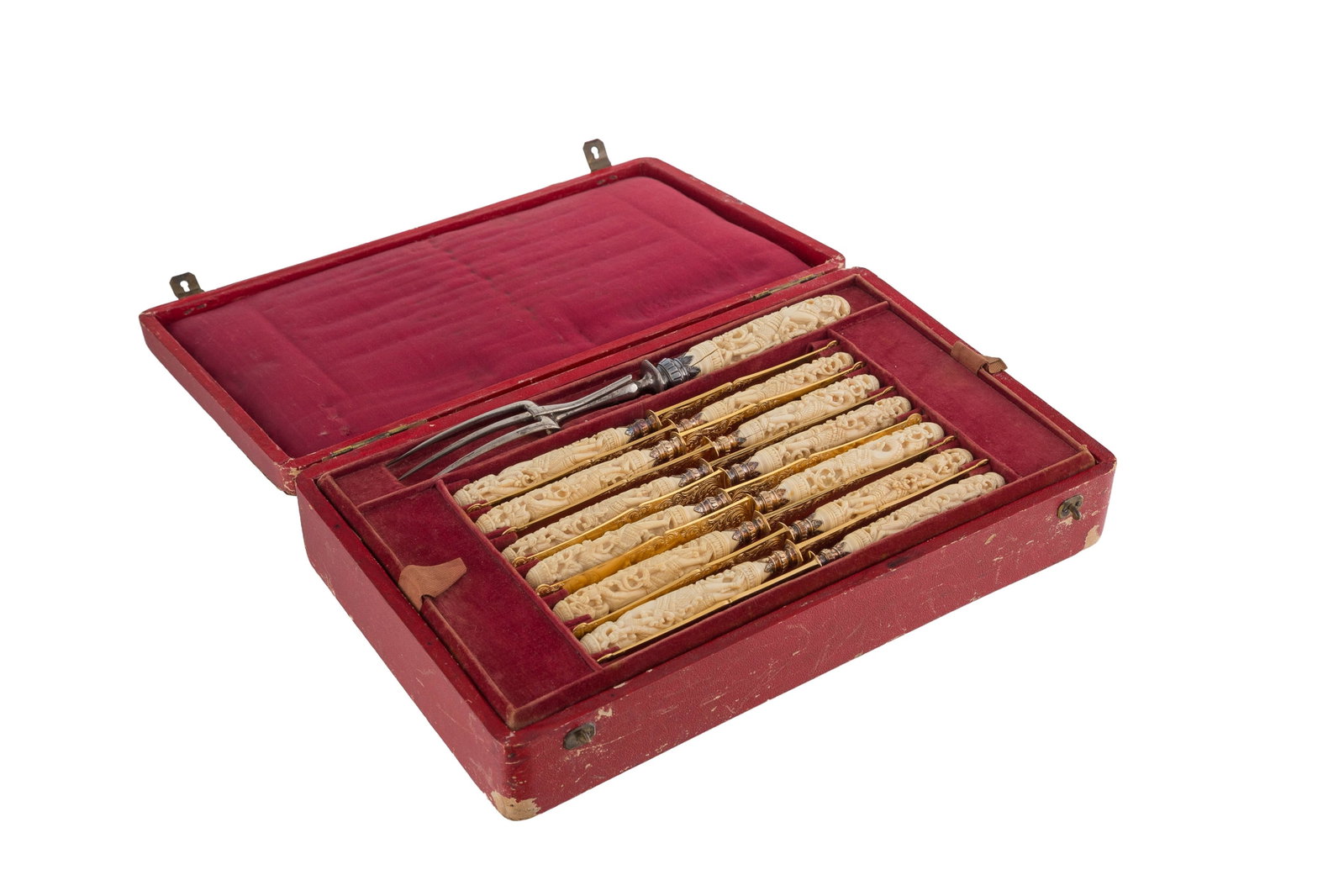 Ensemble de 26 couverts, comprenant: 24 couteaux, 1 fourchette de service et 1 couteau de service, B (1 of 8)
