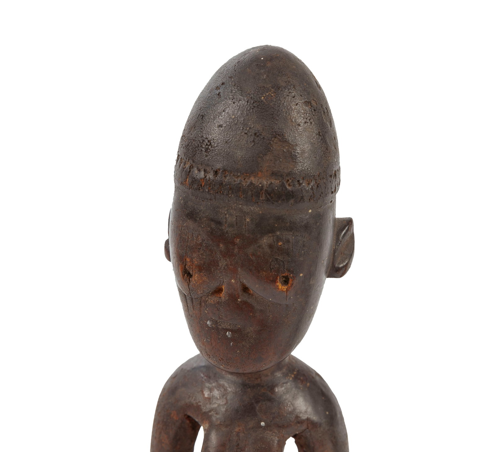 2 statuettes féminines Ibedji Yoruba, bois à patine brun foncé et croûteuse dans - 3