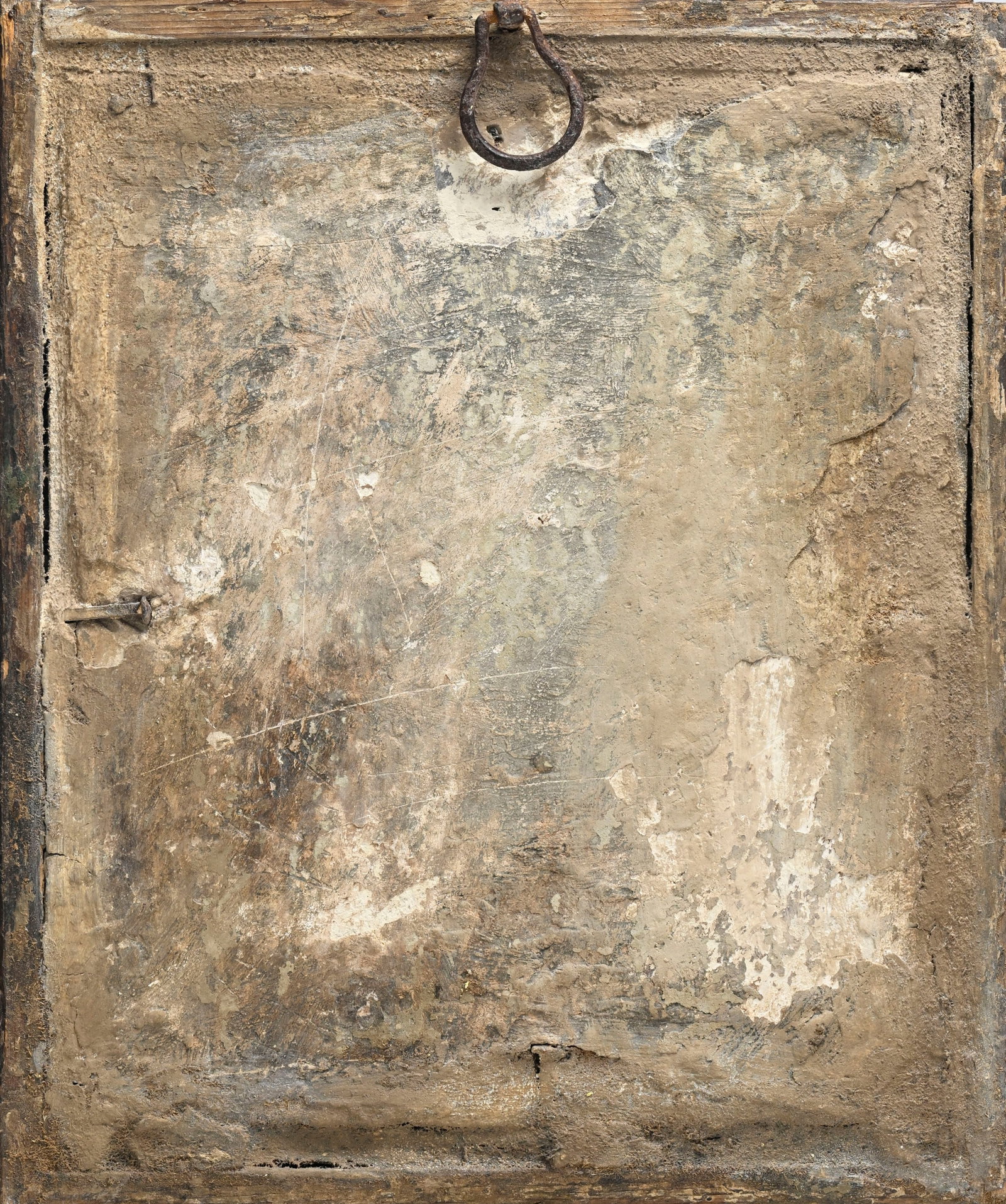Vierge à la grenade, haut relief en terre cuite peinte, Italie XVI-XVIIe s., représentant  - 3