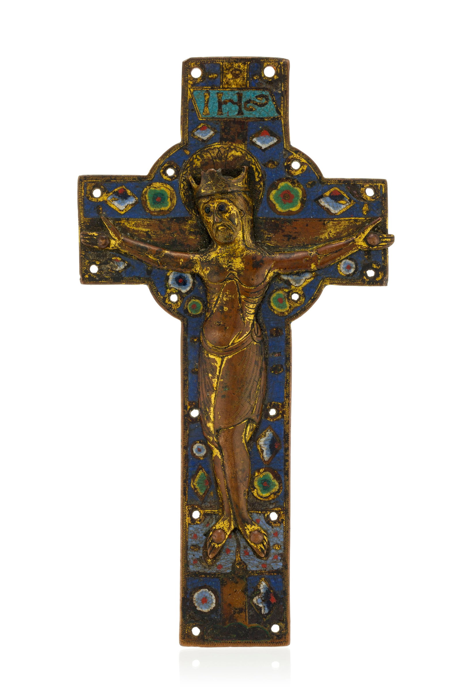 Plaque en forme de croix, Limoges, France, première moitié du XIIIe s., en cuivre champlev (1 of 3)