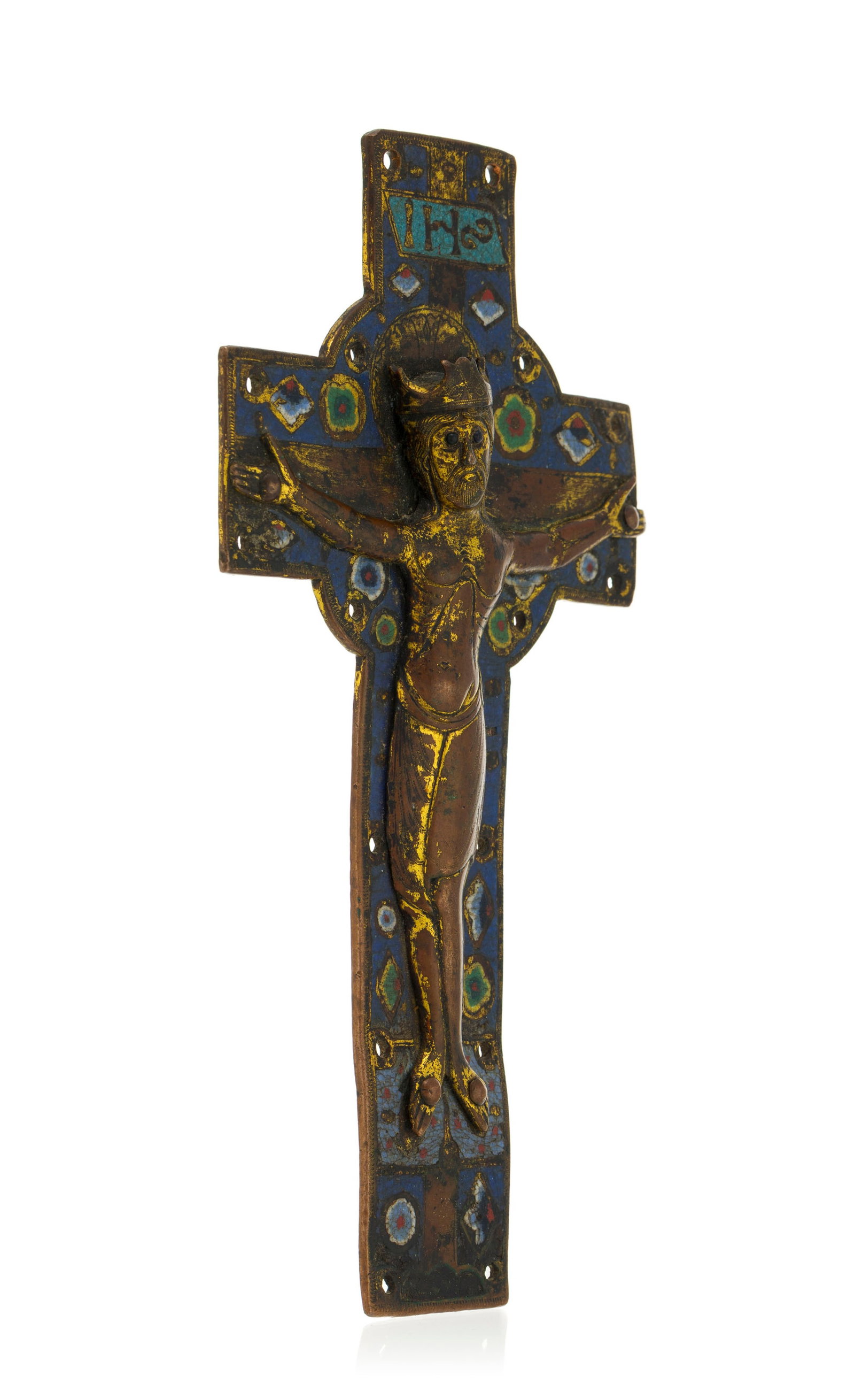 Plaque en forme de croix, Limoges, France, première moitié du XIIIe s., en cuivre champlev - 2