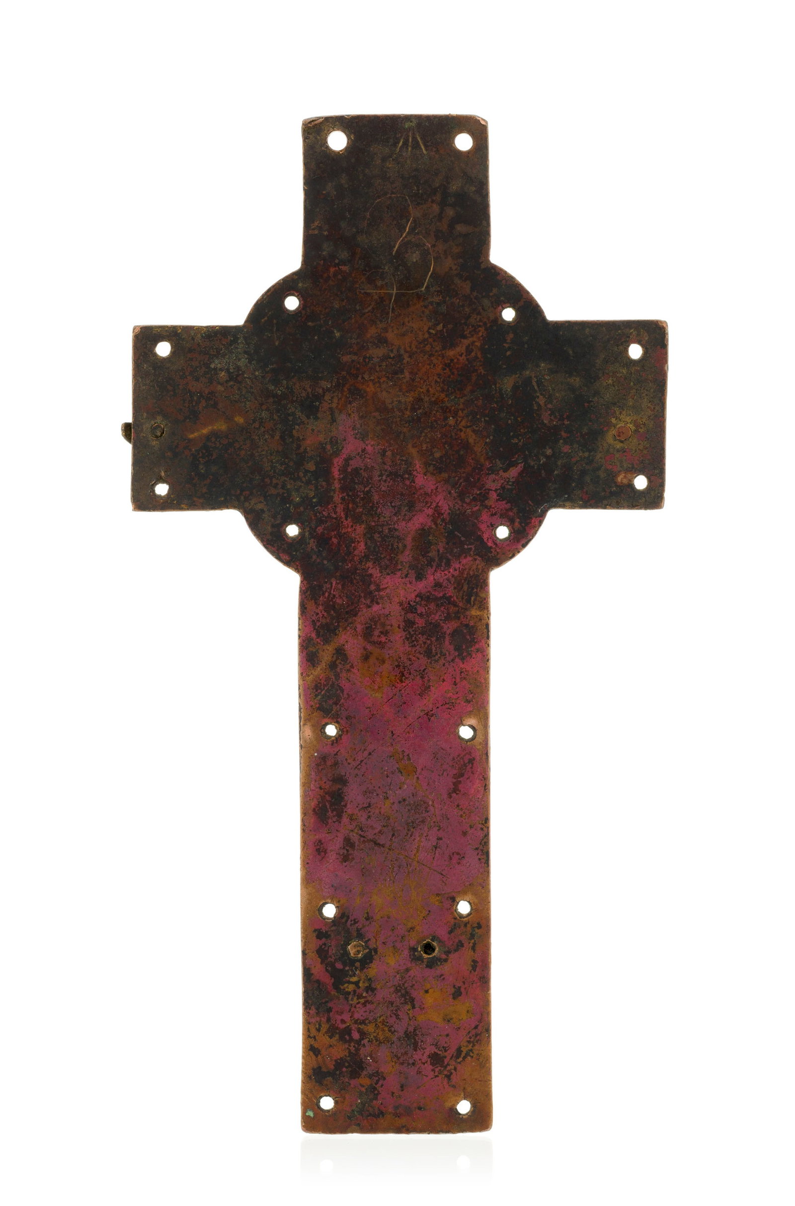 Plaque en forme de croix, Limoges, France, première moitié du XIIIe s., en cuivre champlev - 3