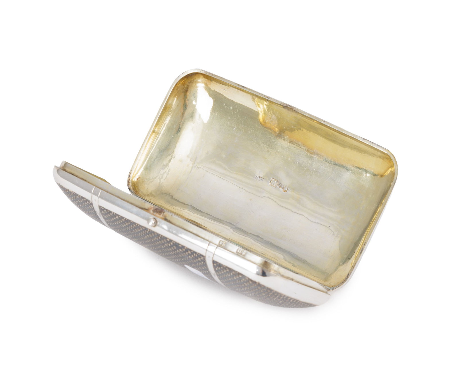 Ensemble de 3 boîte en argent niellé, Russie XIXe s., dont une au décor d'un troï - 9