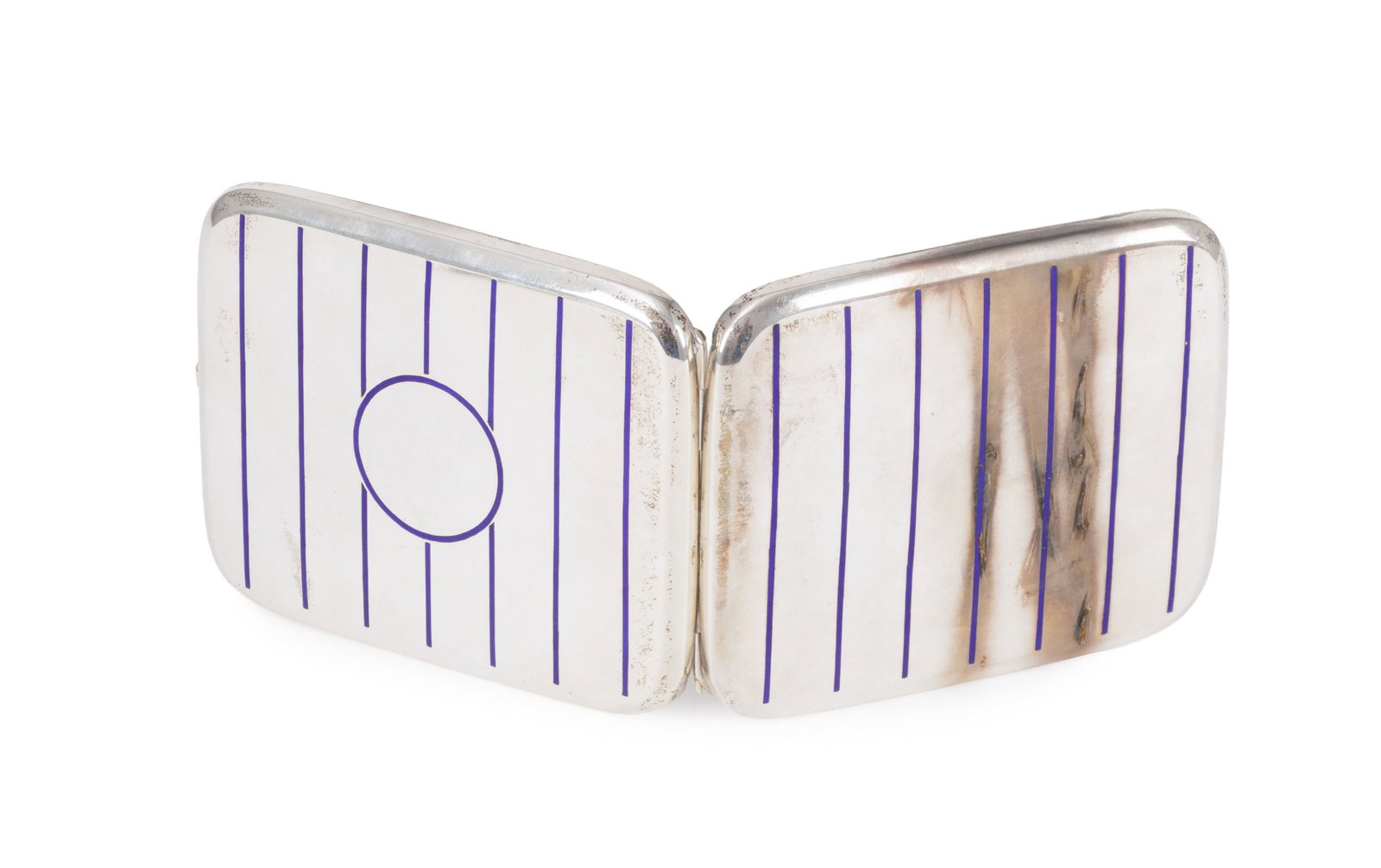 Boîte à cigarettes en argent et émail, Mappin & Webb, Londres 1912-13, au décor  - 2