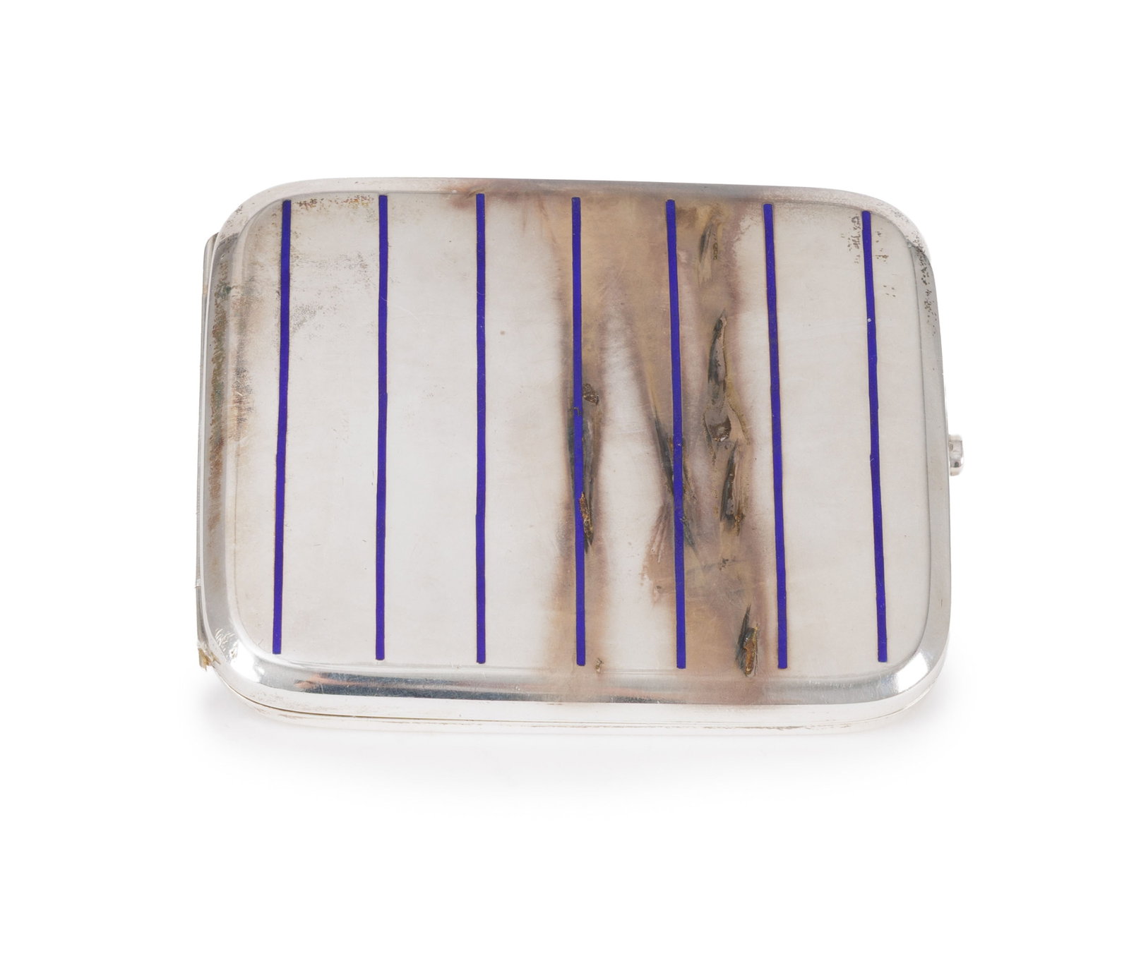 Boîte à cigarettes en argent et émail, Mappin & Webb, Londres 1912-13, au décor  - 3