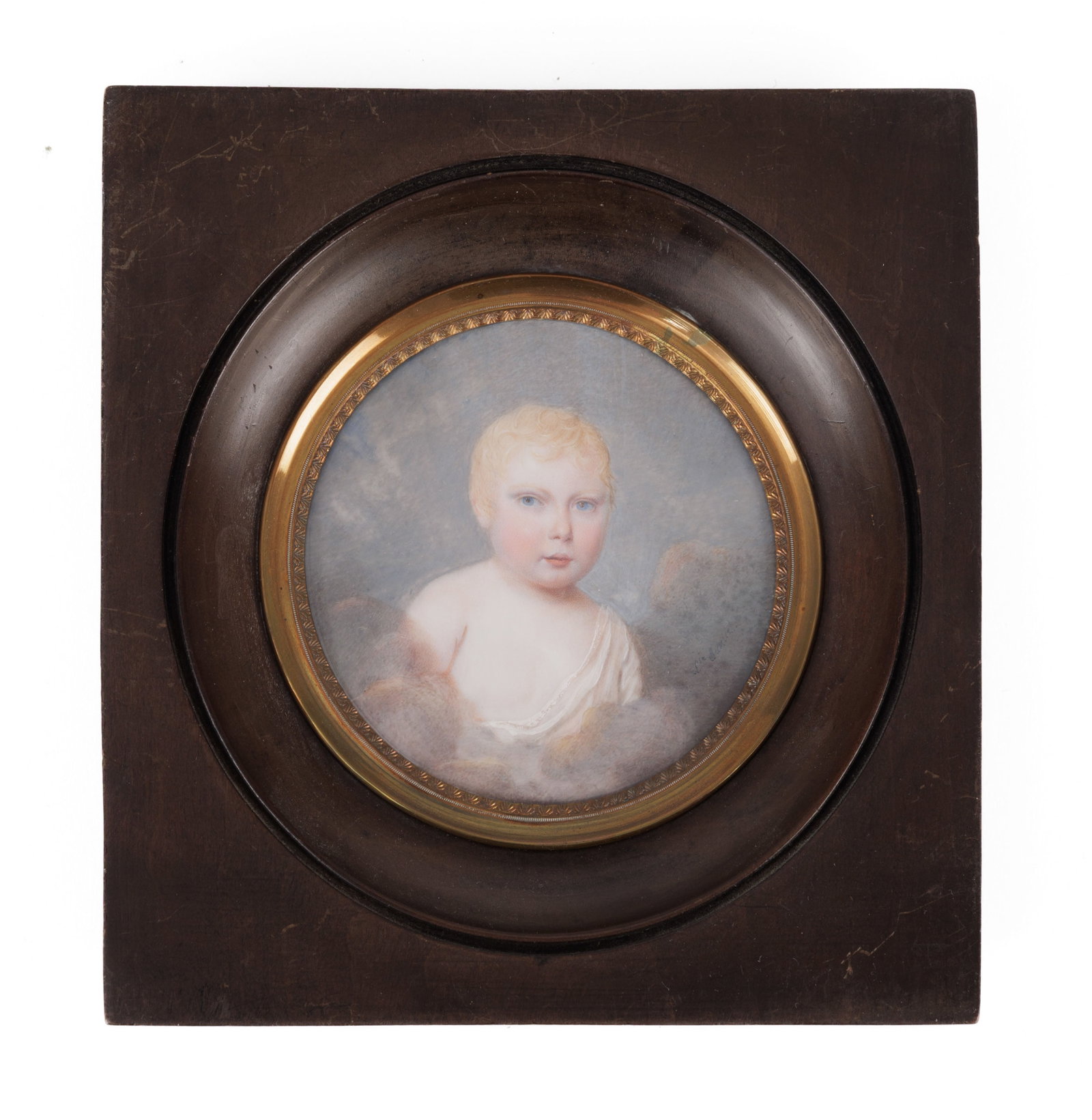 Ecole suisse, La famille Blondel, XIXe s., 3 portraits en miniature: Monsieur et Madame Denis Blonde - 4