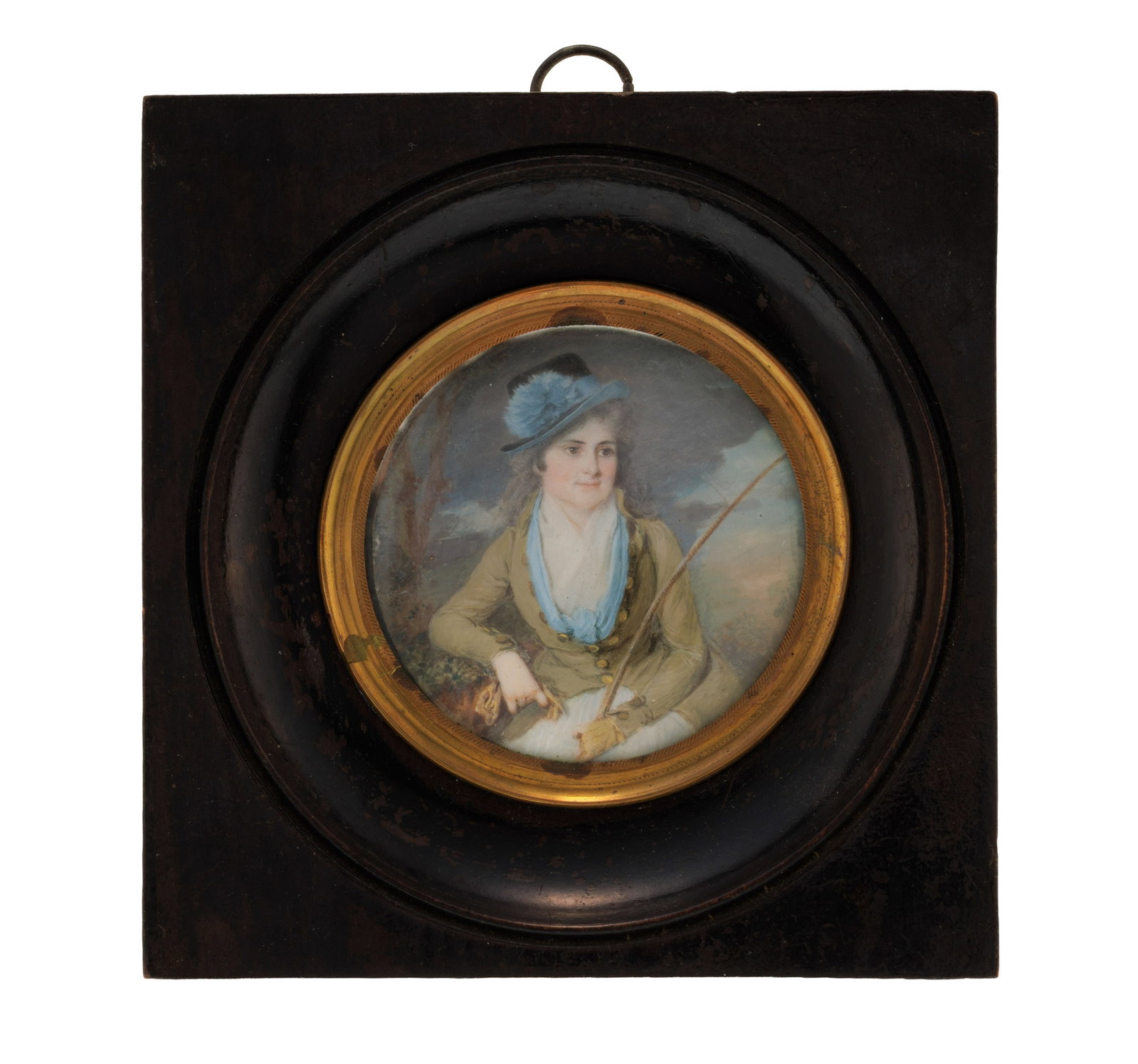 4 miniatures des familles Rex-Blondel et Bertrand, XIXe s., gouache et aquarelle sur ivoire \+ De - 3