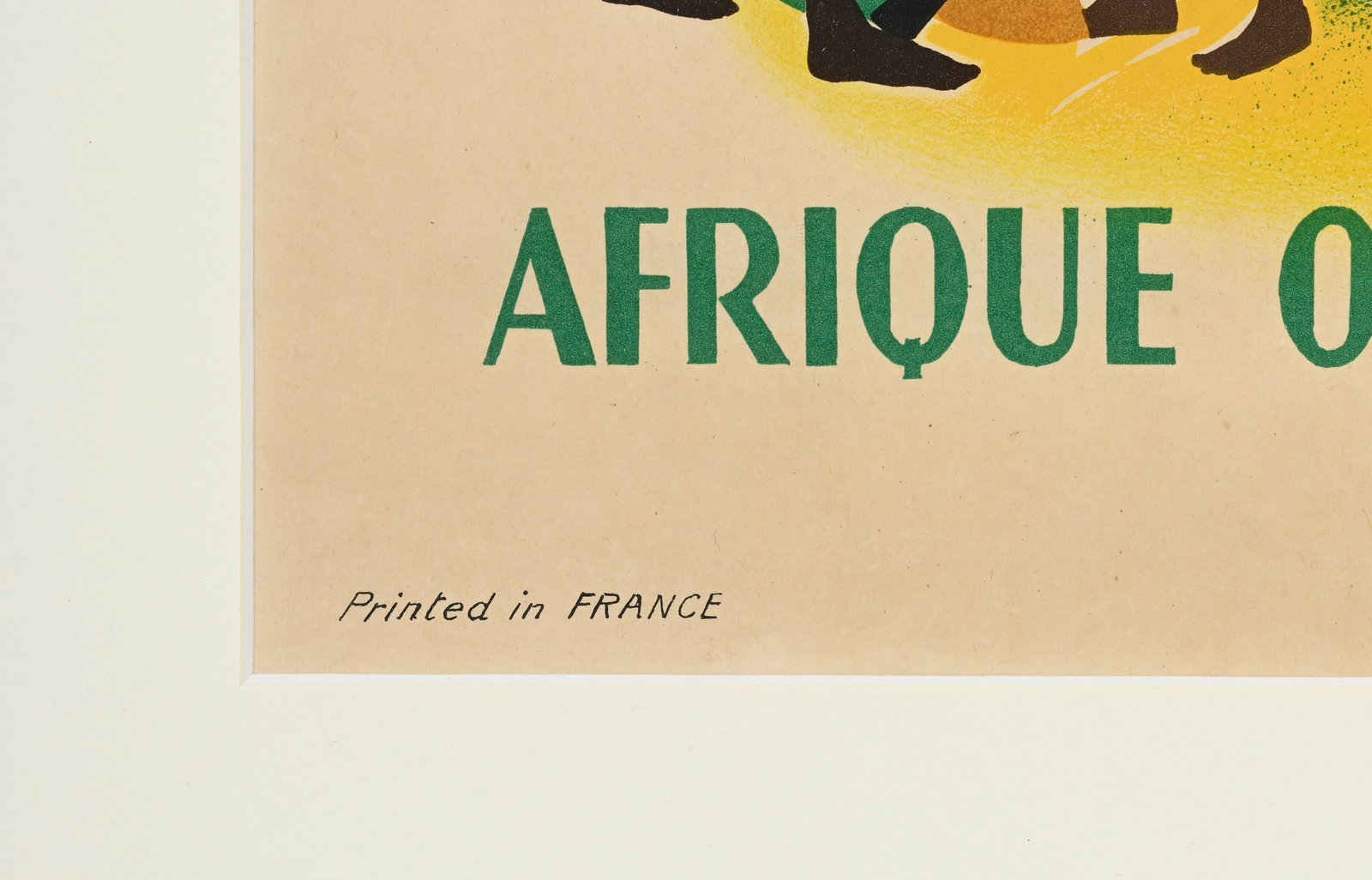 Vincent GUERRA, Air France, Afrique Occidentale, circa 1948, Alepee et Cie Paris, affiche encadr - 4