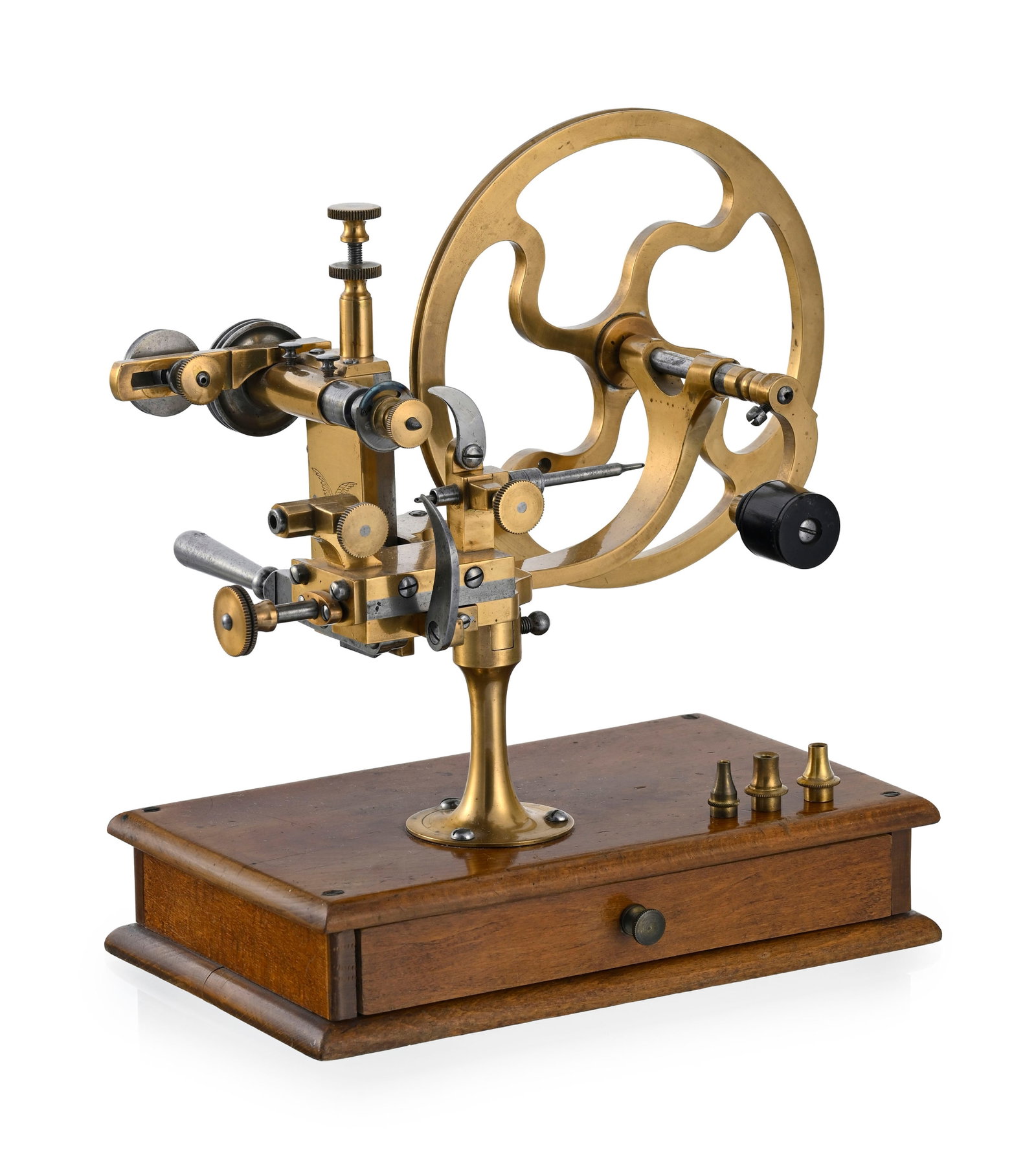 Tour d'horloger en laiton et acier, fabrication allemande pour la marché francophone, 1ère (1 of 7)
