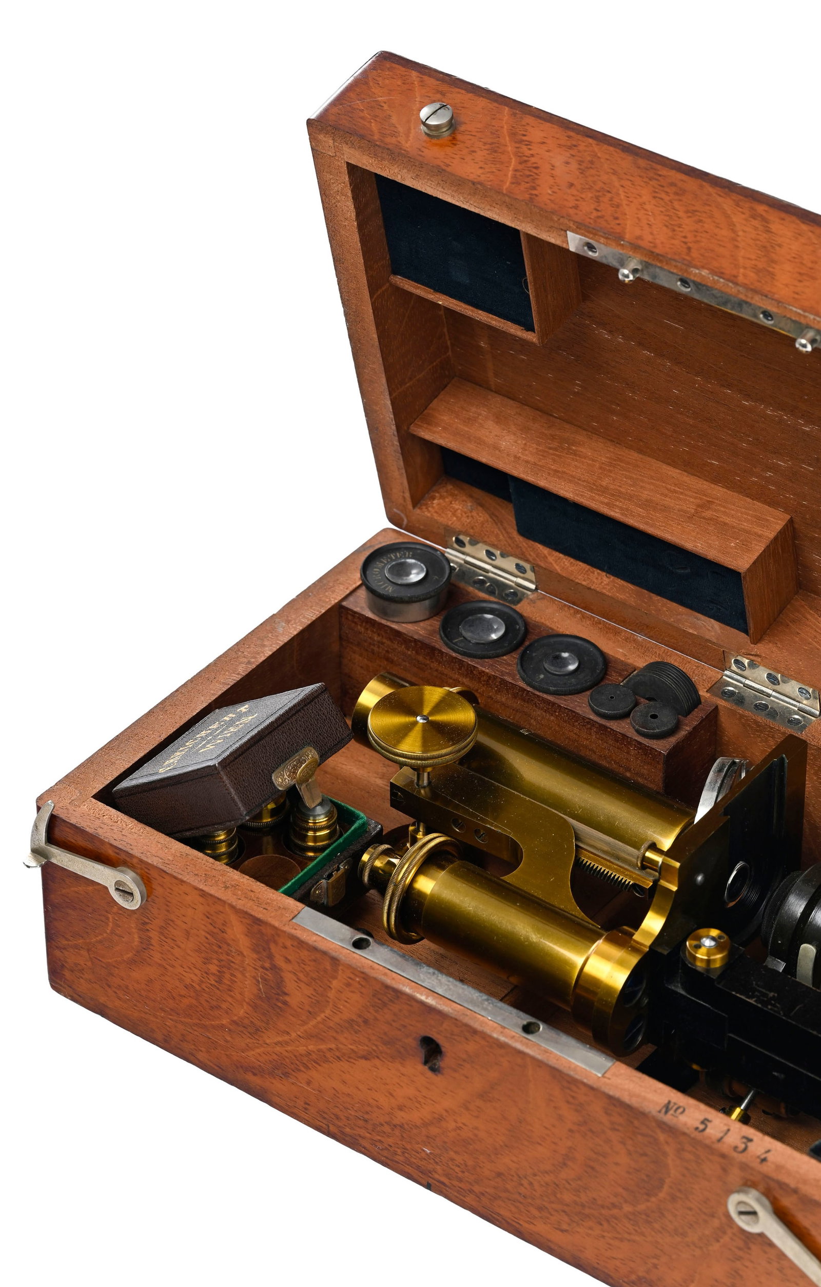 Microscope Carl Reichert à Vienne, n° série 5134 (1887), dans son coffret originel en - 5