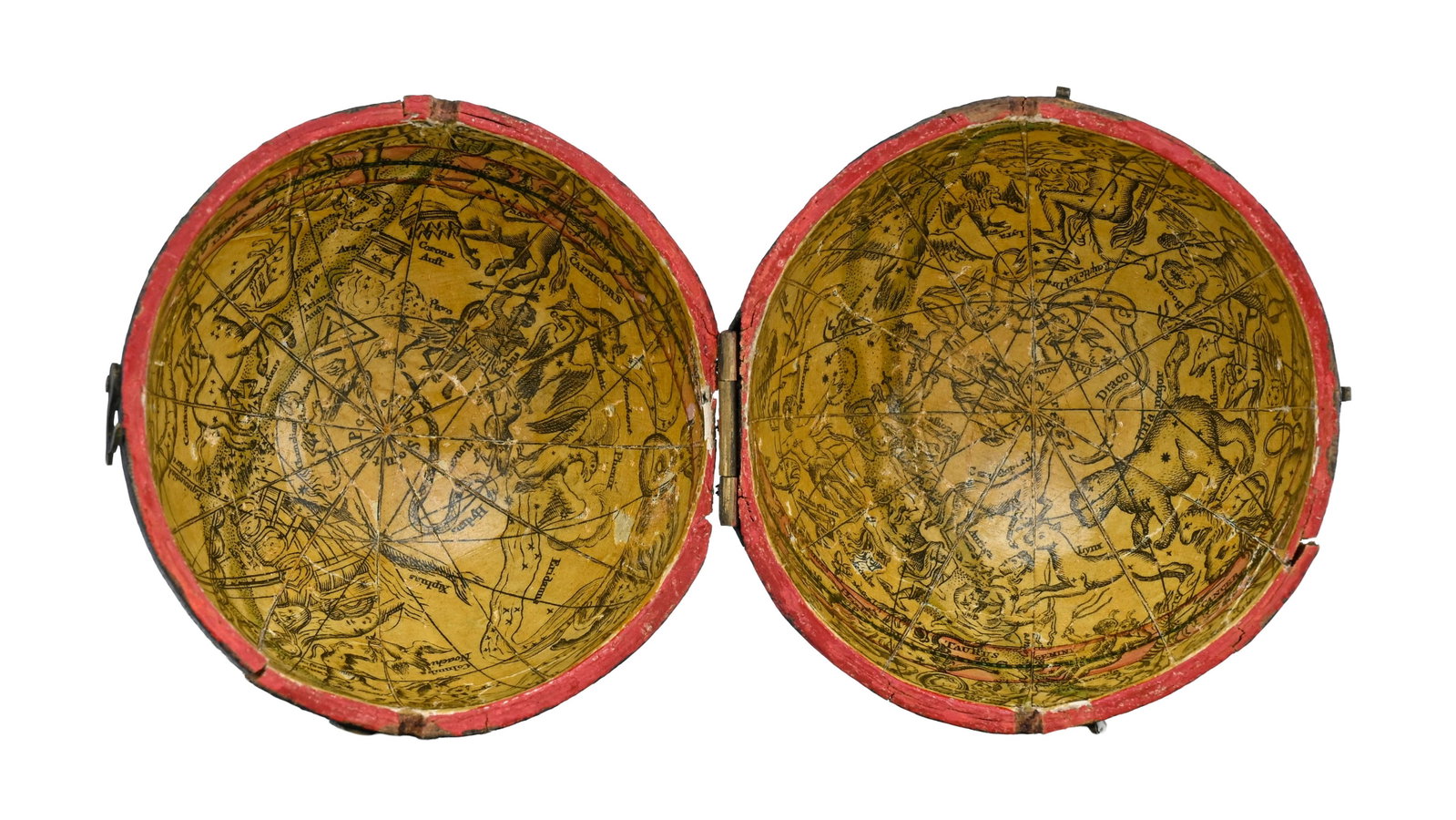Globe terrestre de poche, par Lane à Londres, vers 1820, en papier et papier mâché, v - 3